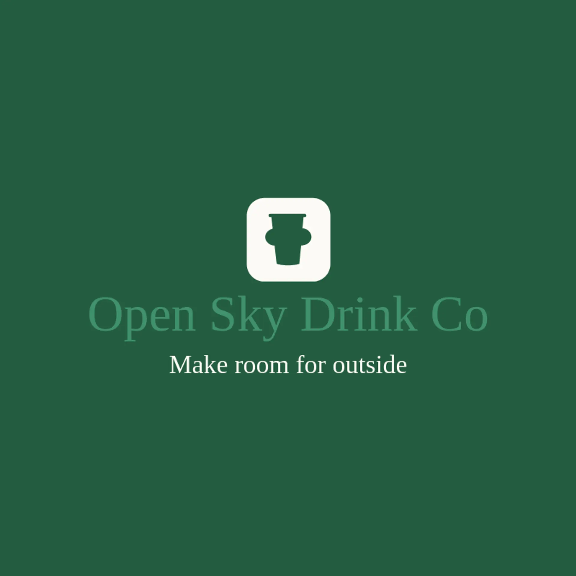 Open Sky Drink Co logo for tumbler