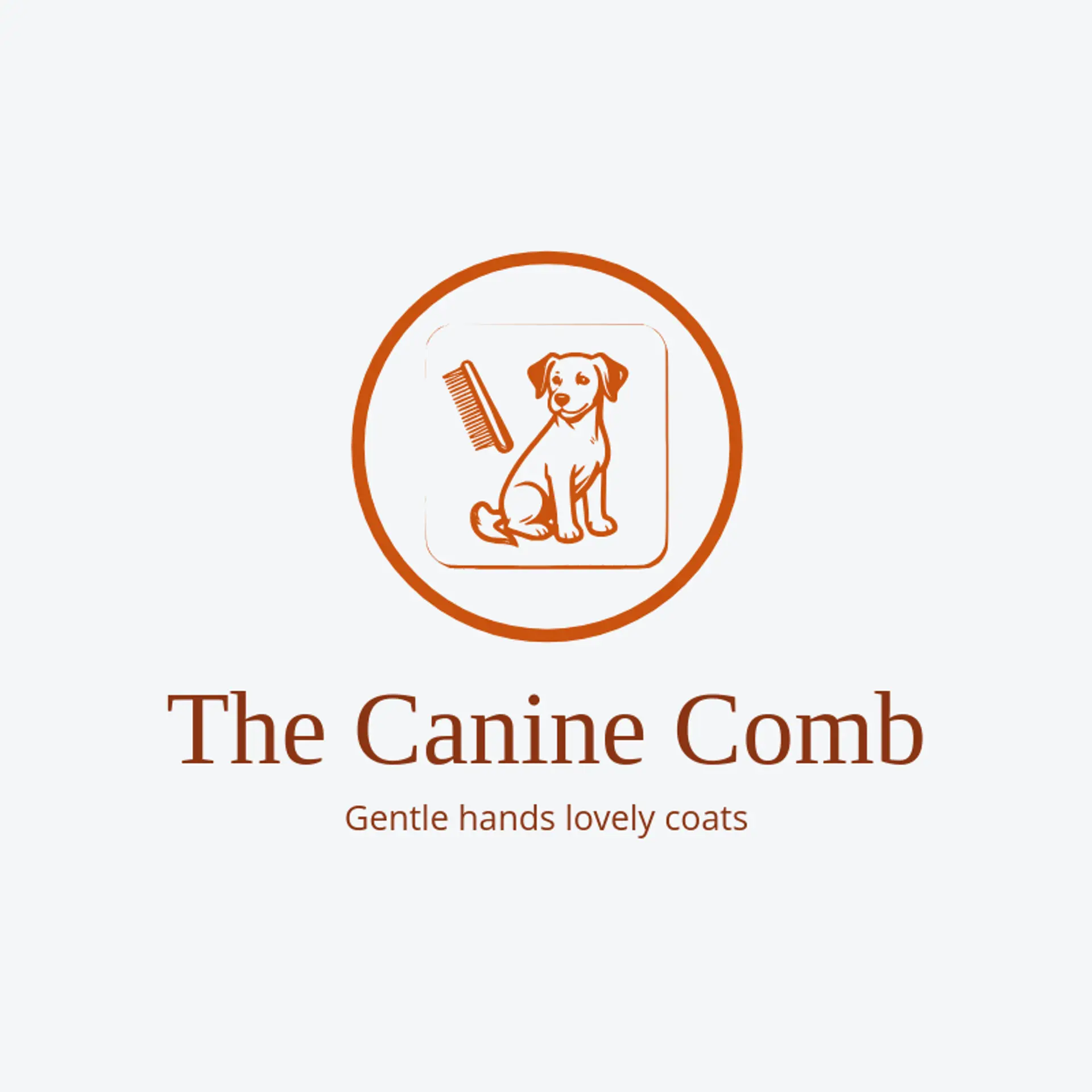 The Canine Comb logo for dog grooming