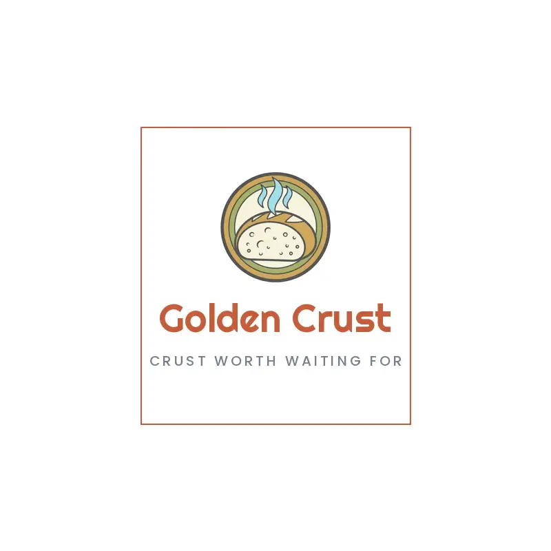 The bakery name Golden Crust as a branded logo in a retro style