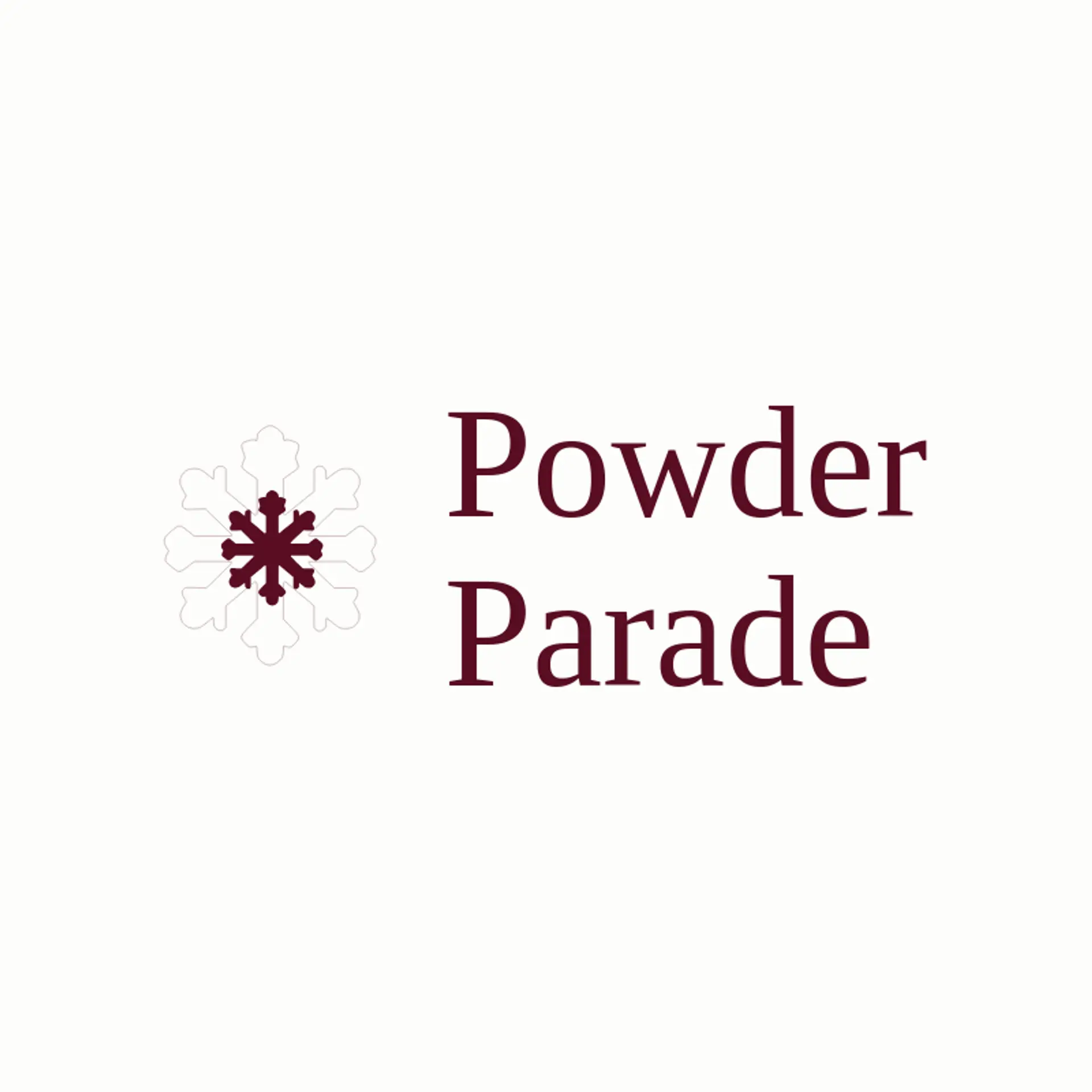 Powder Parade logo for snow