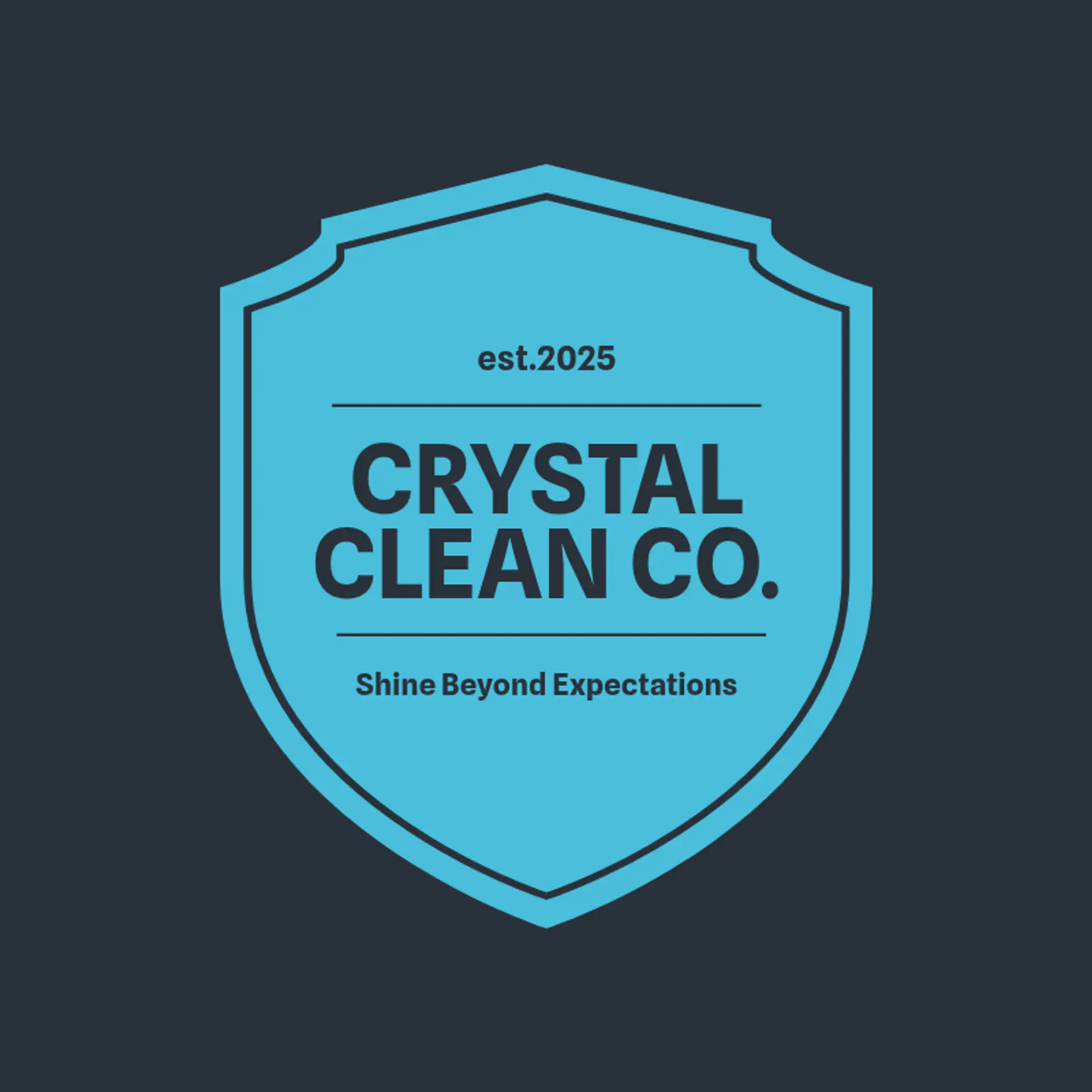 Crystal Clean Co. logo for house cleaning