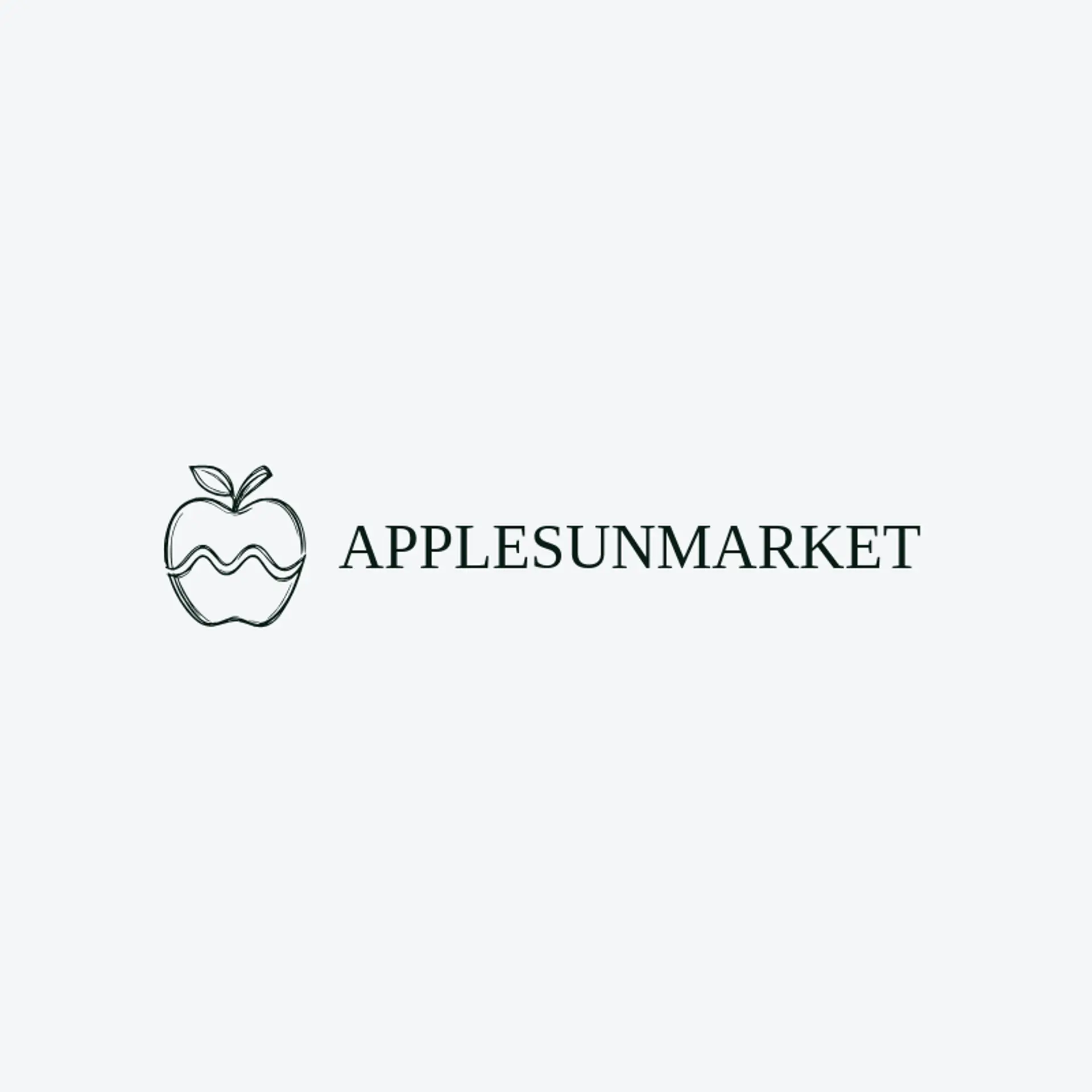Apple Sun Market logo for grocery store