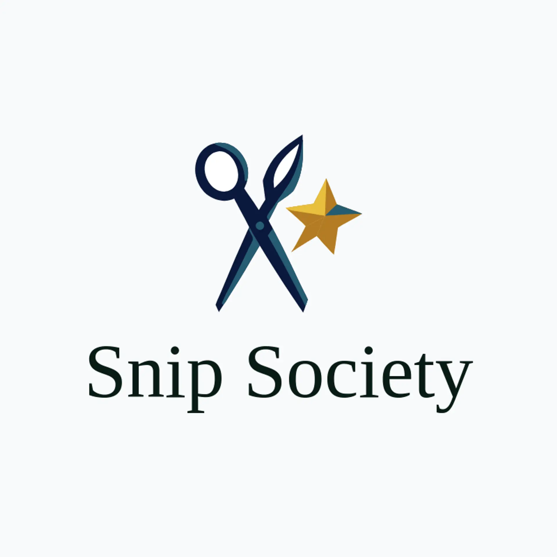 Snip Society logo for scissors