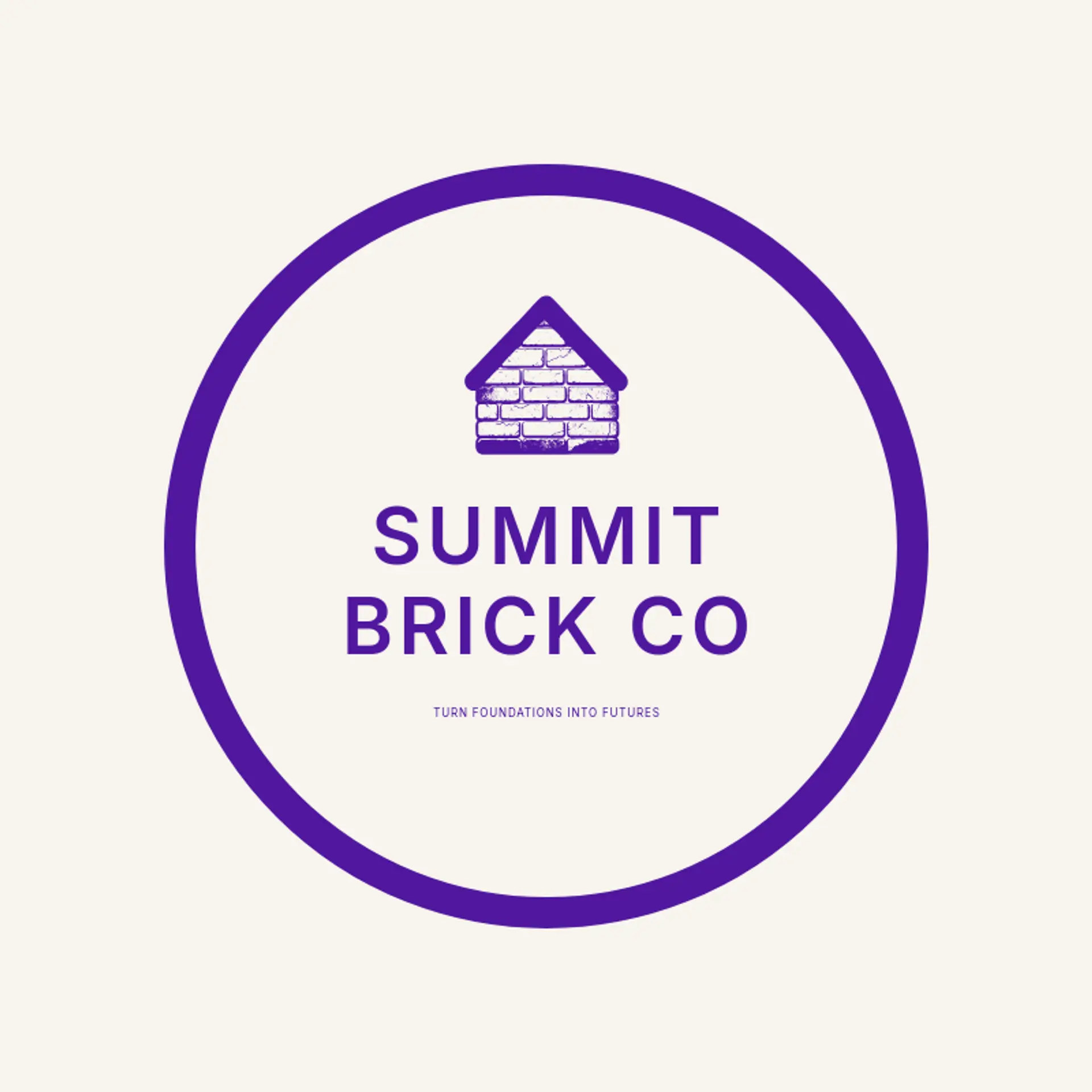 Summit Brick Co logo for construction company