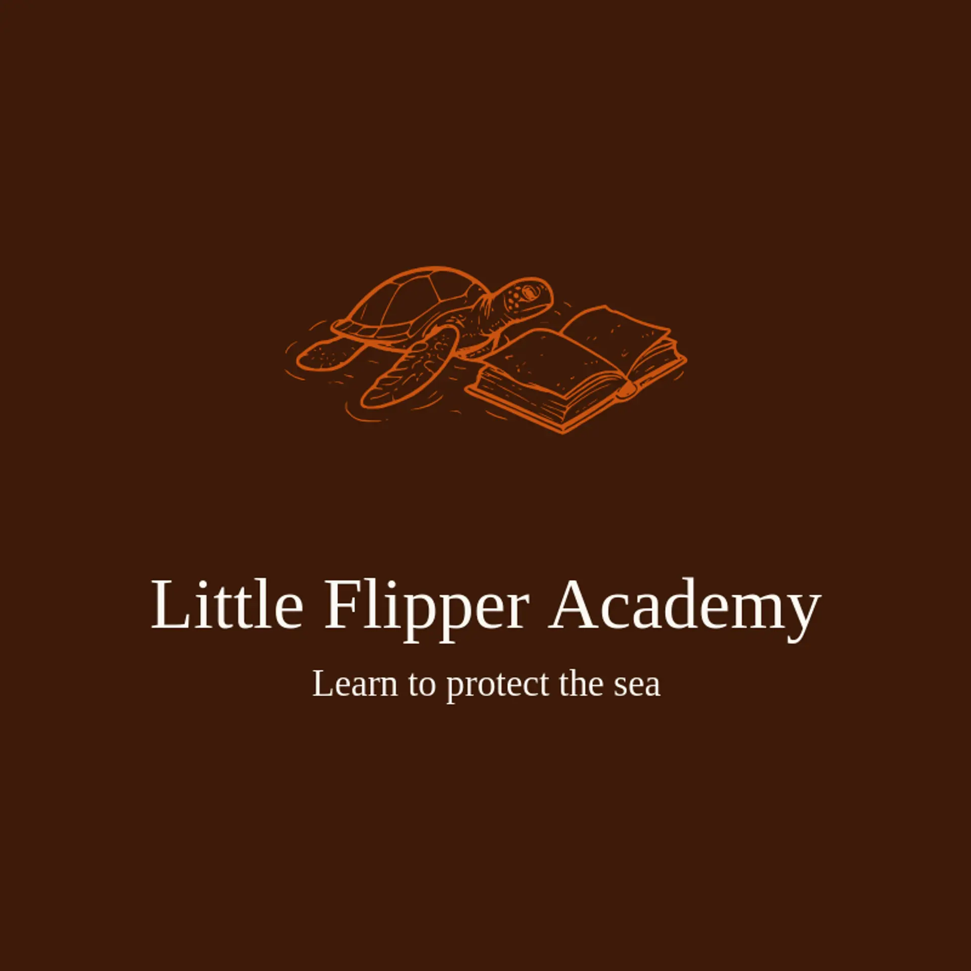Little Flipper Academy logo for sea turtle