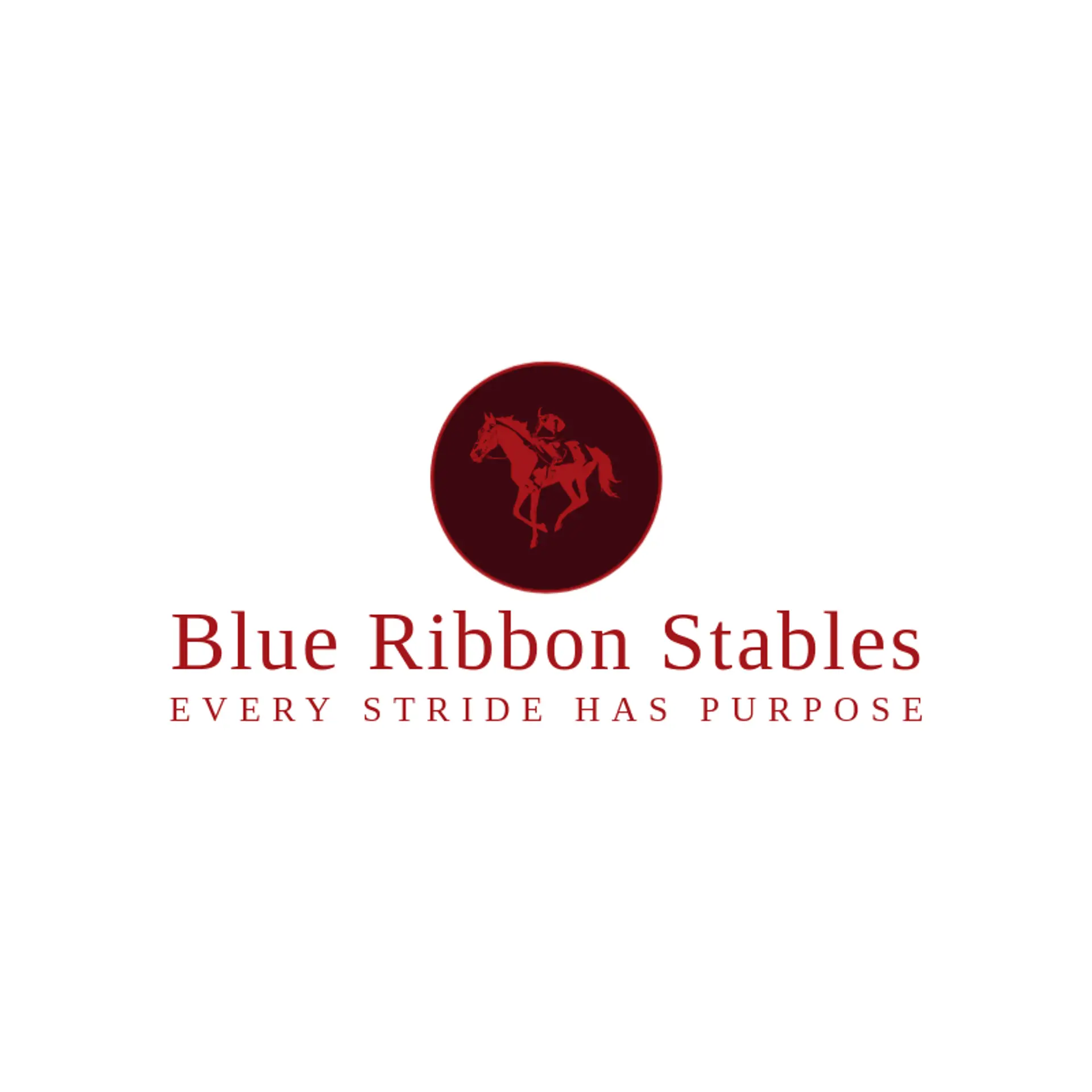 Blue Ribbon Stables logo for jockey