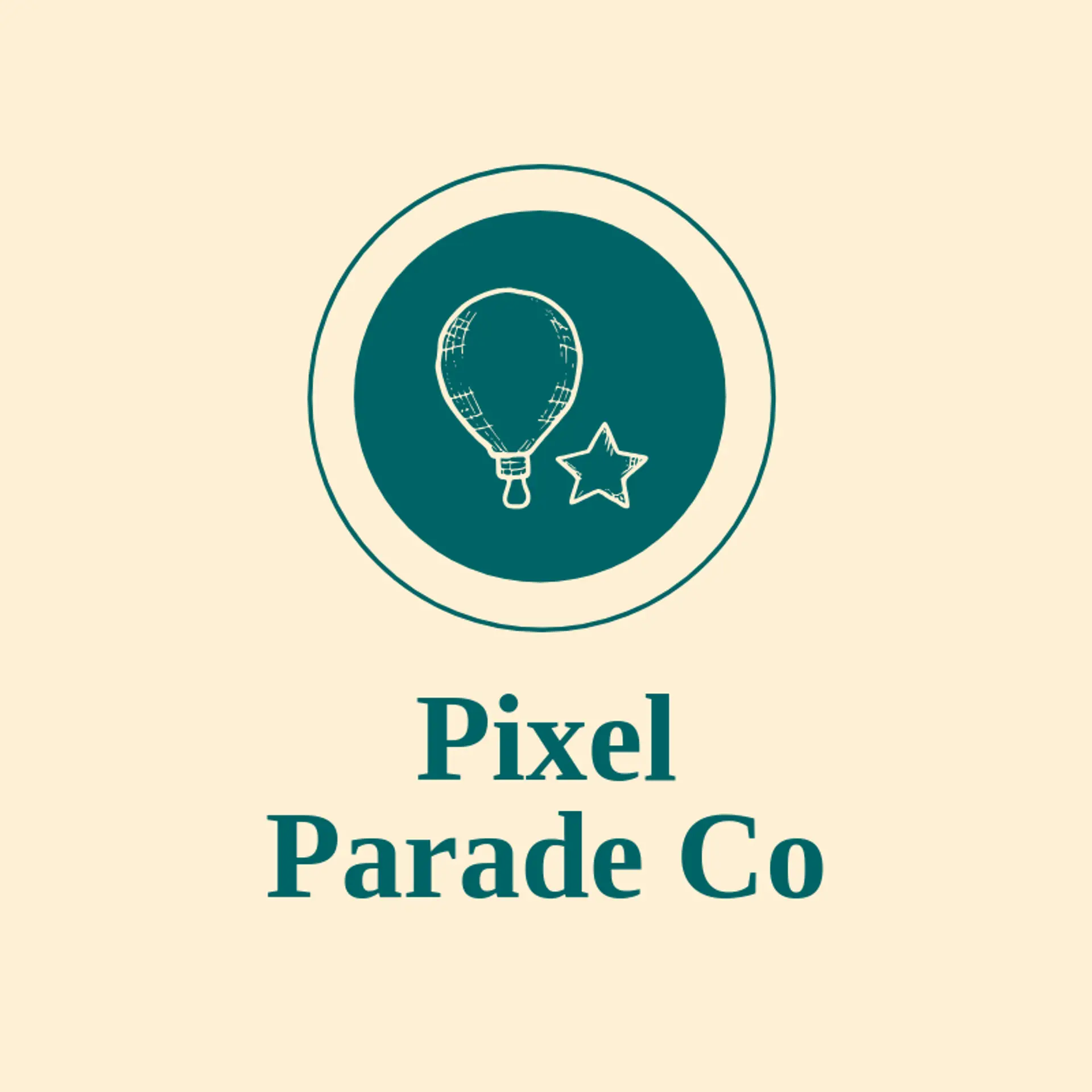 Pixel Parade Co logo for pixelated