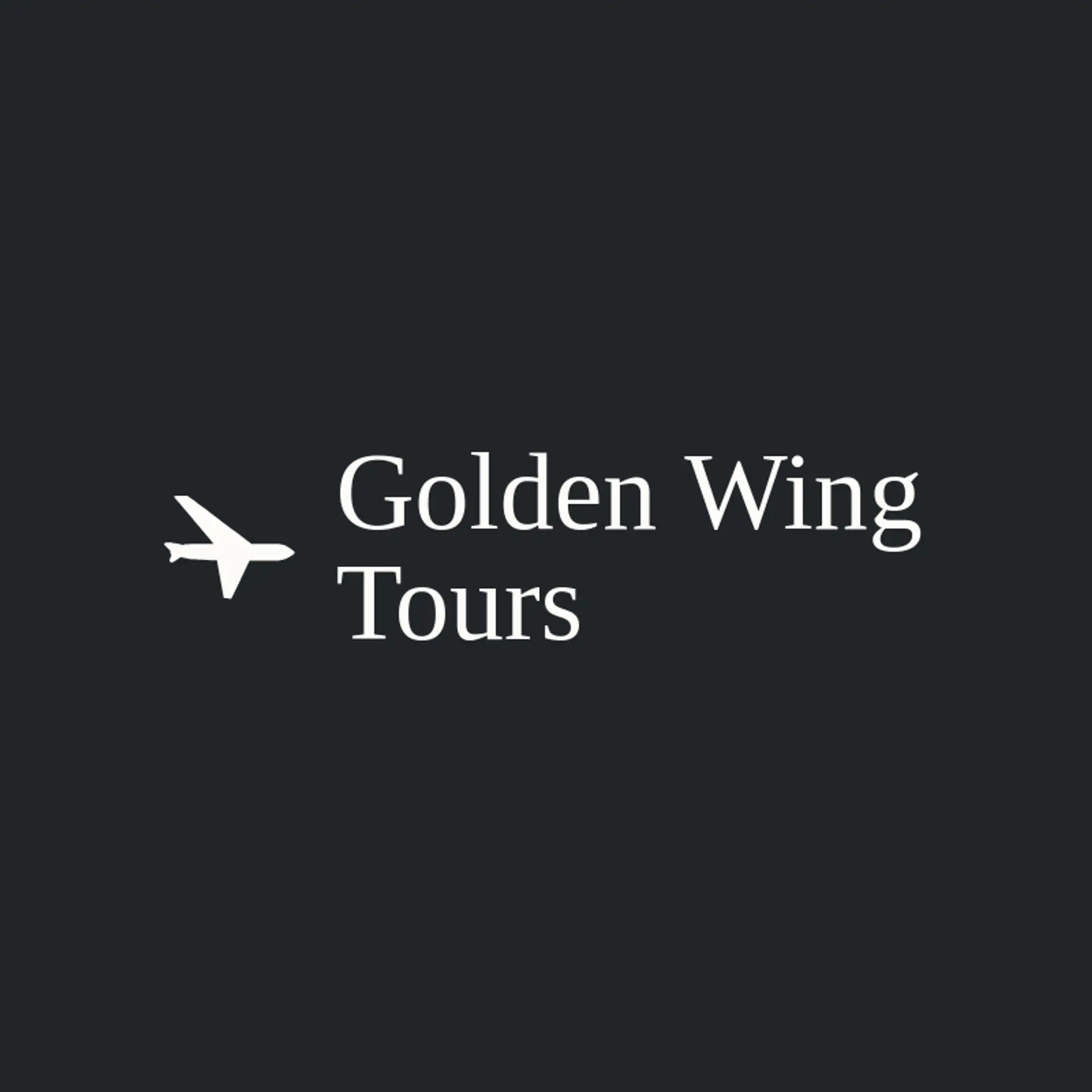 Golden Wing Tours logo for plane