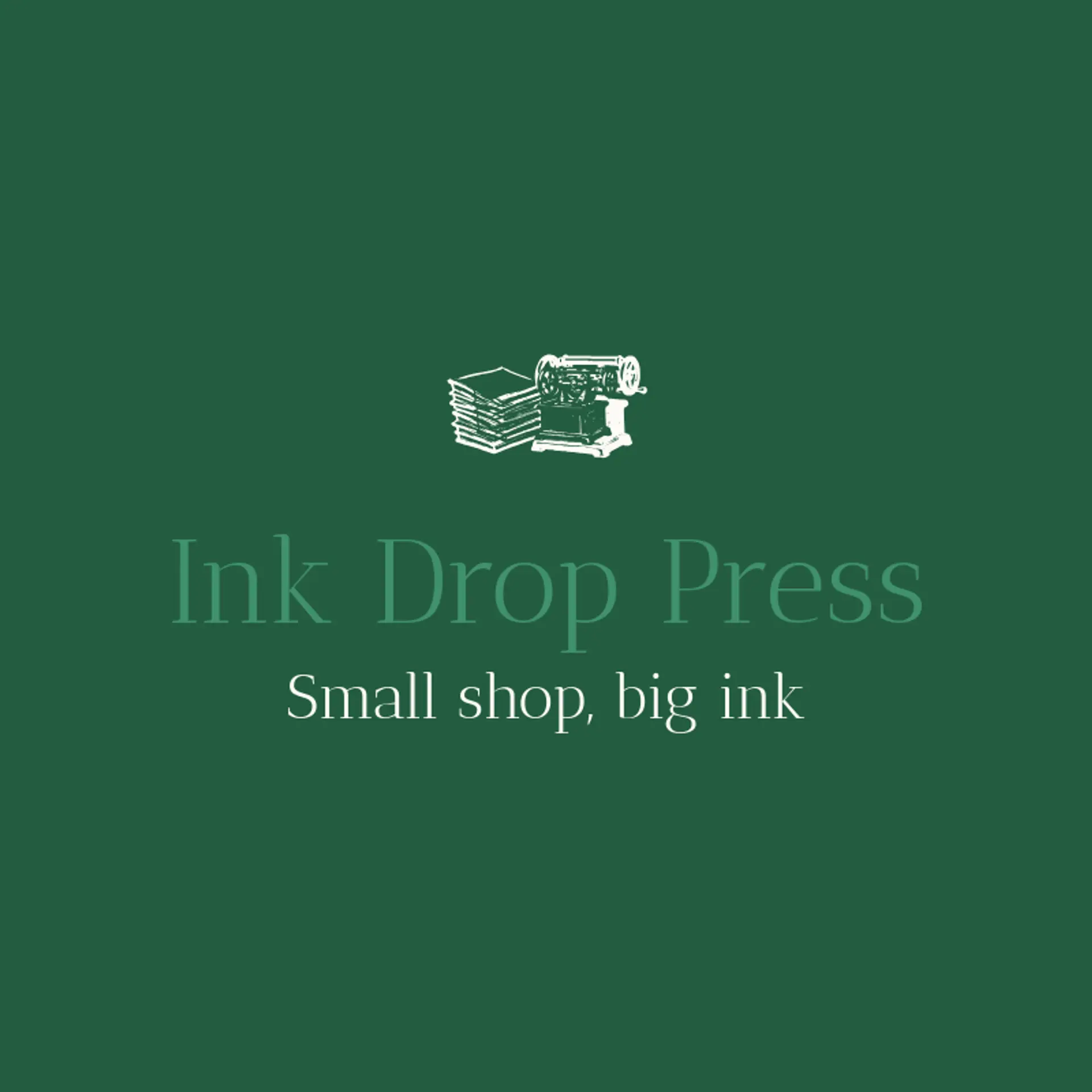 Ink Drop Press logo for printing press