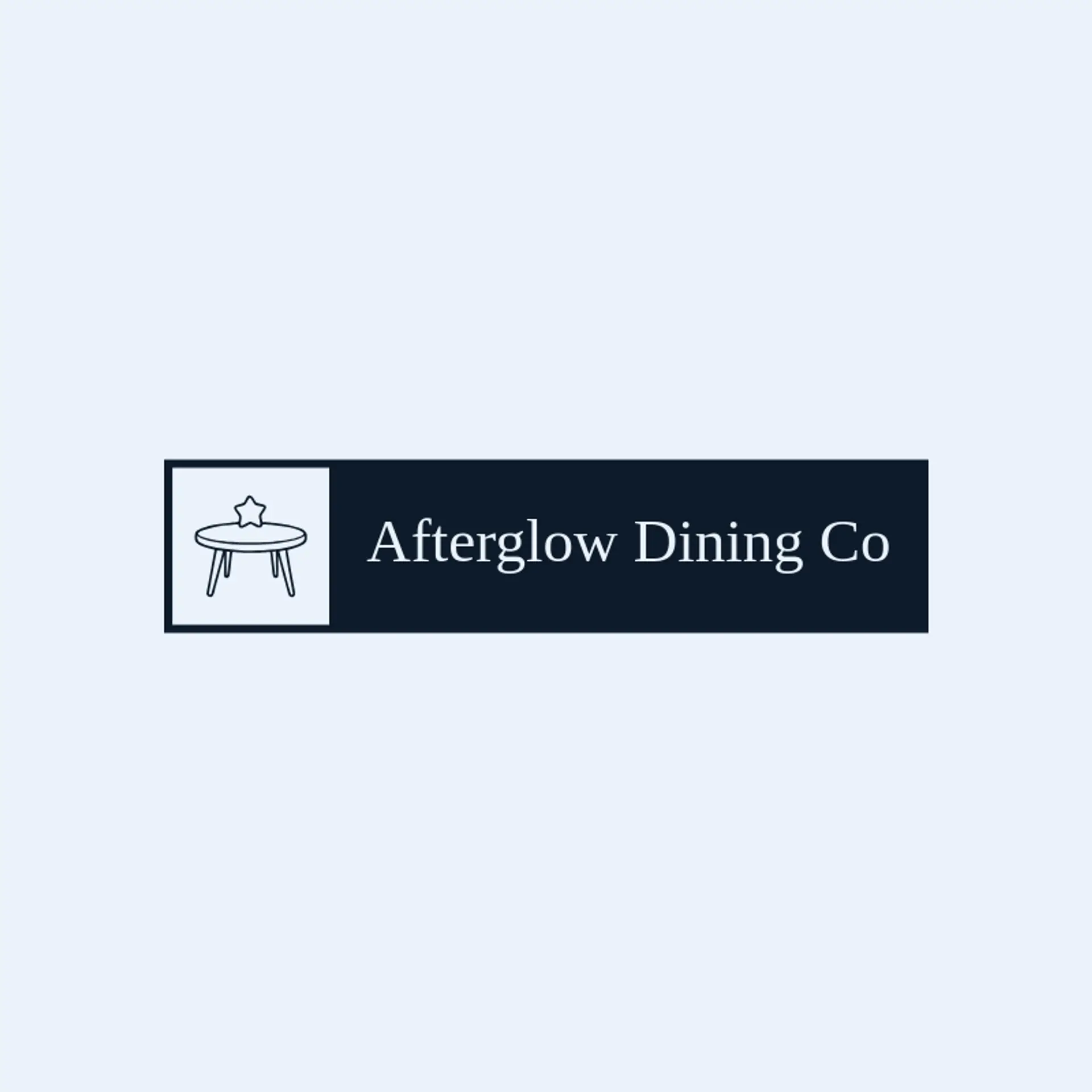 Afterglow Dining Co logo for table