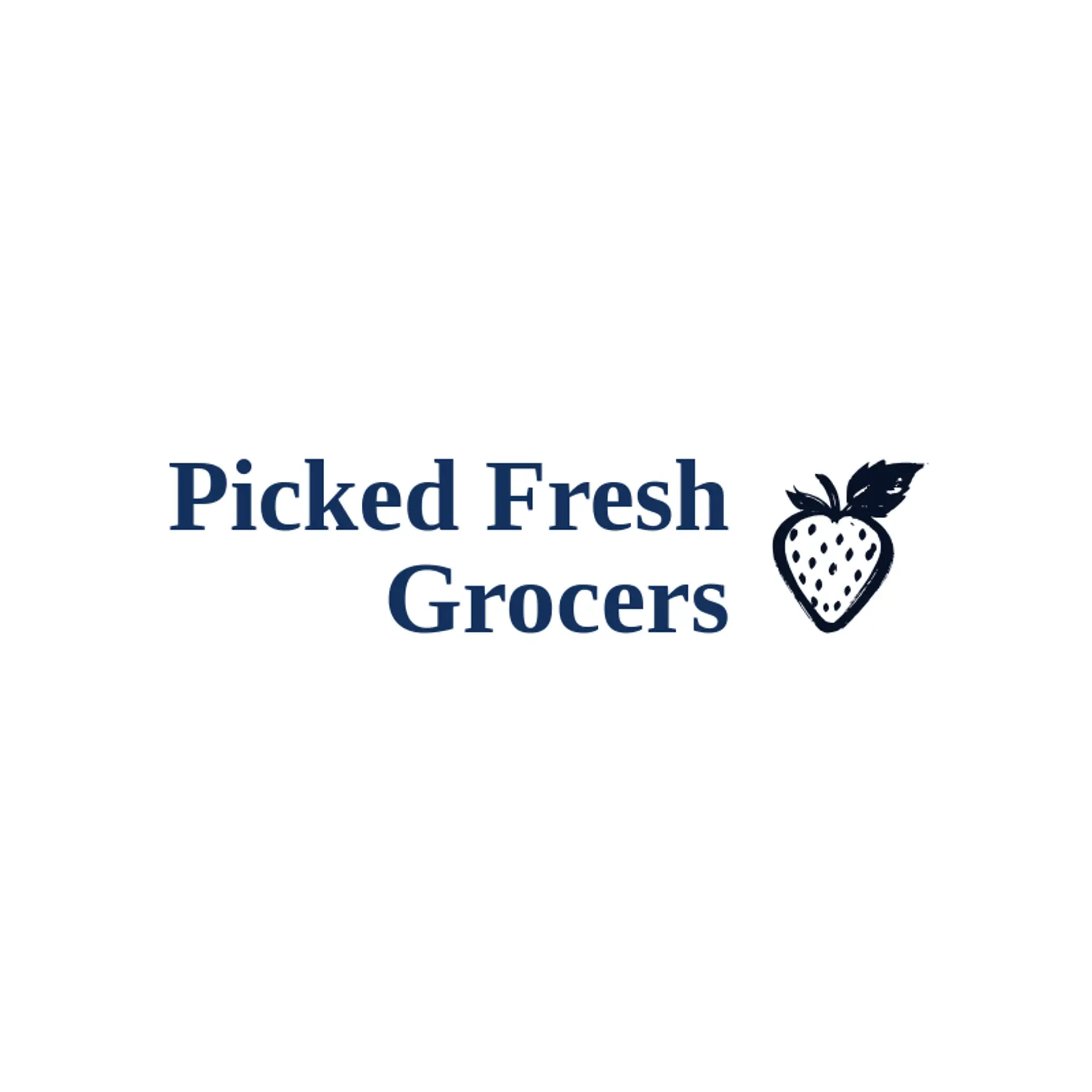 Picked Fresh Grocers logo for grocery