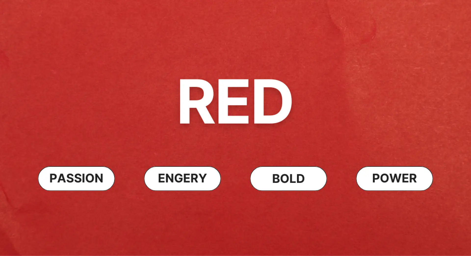 Red color psychology with meanings: passion, energy, bold, power