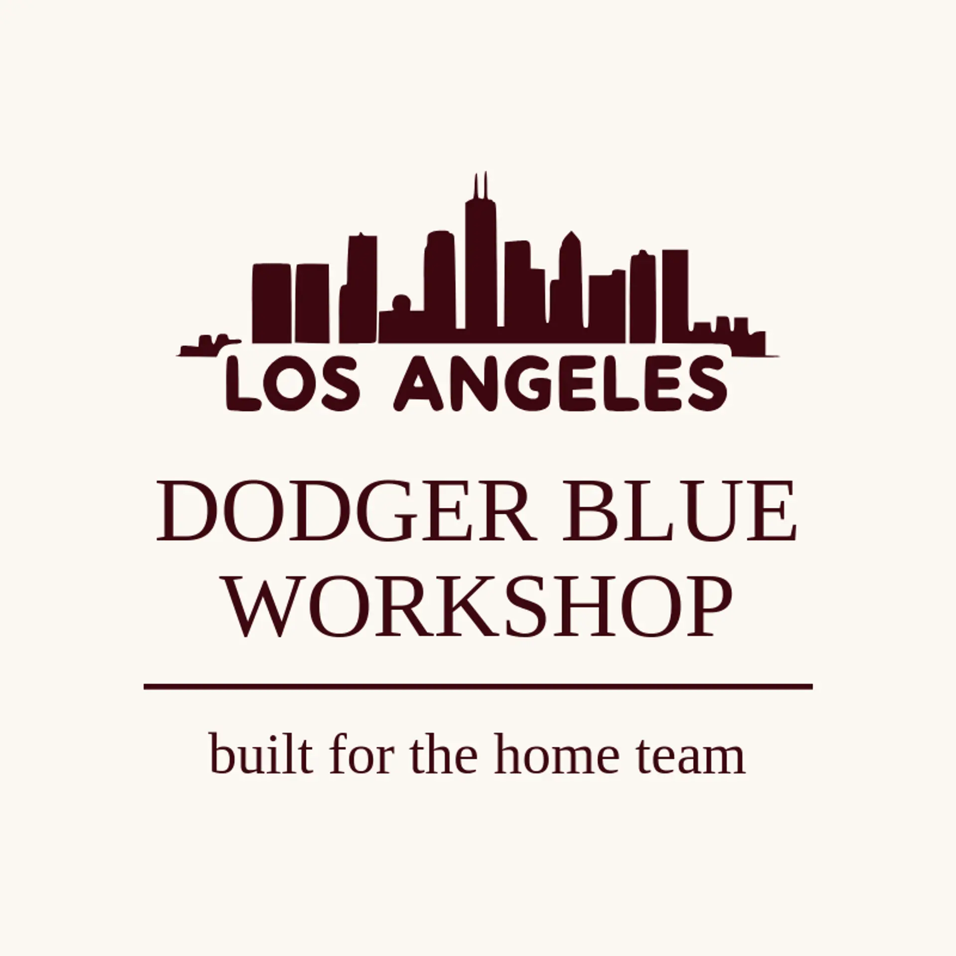 Dodger Blue Workshop logo for los angeles