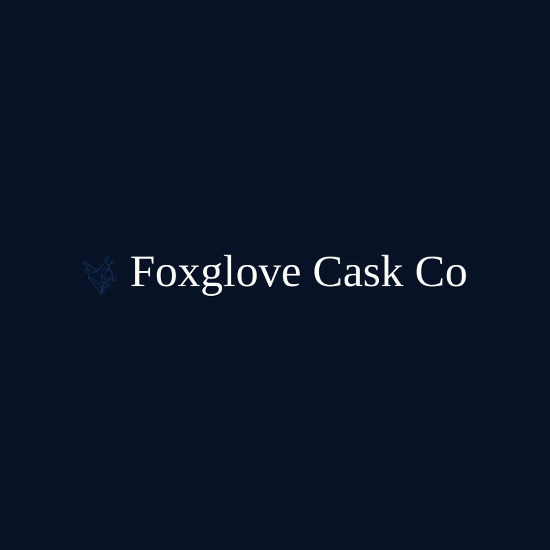 Foxglove Cask Co logo for whiskey