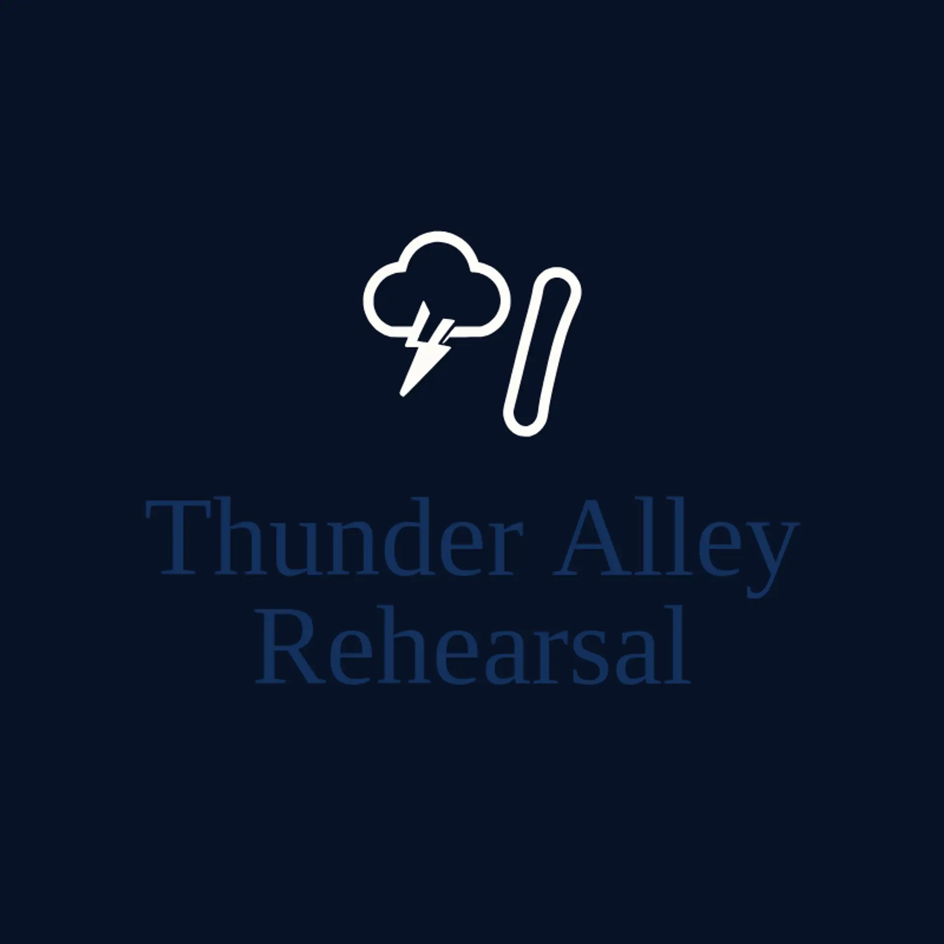 Thunder Alley Rehearsal logo for rock band