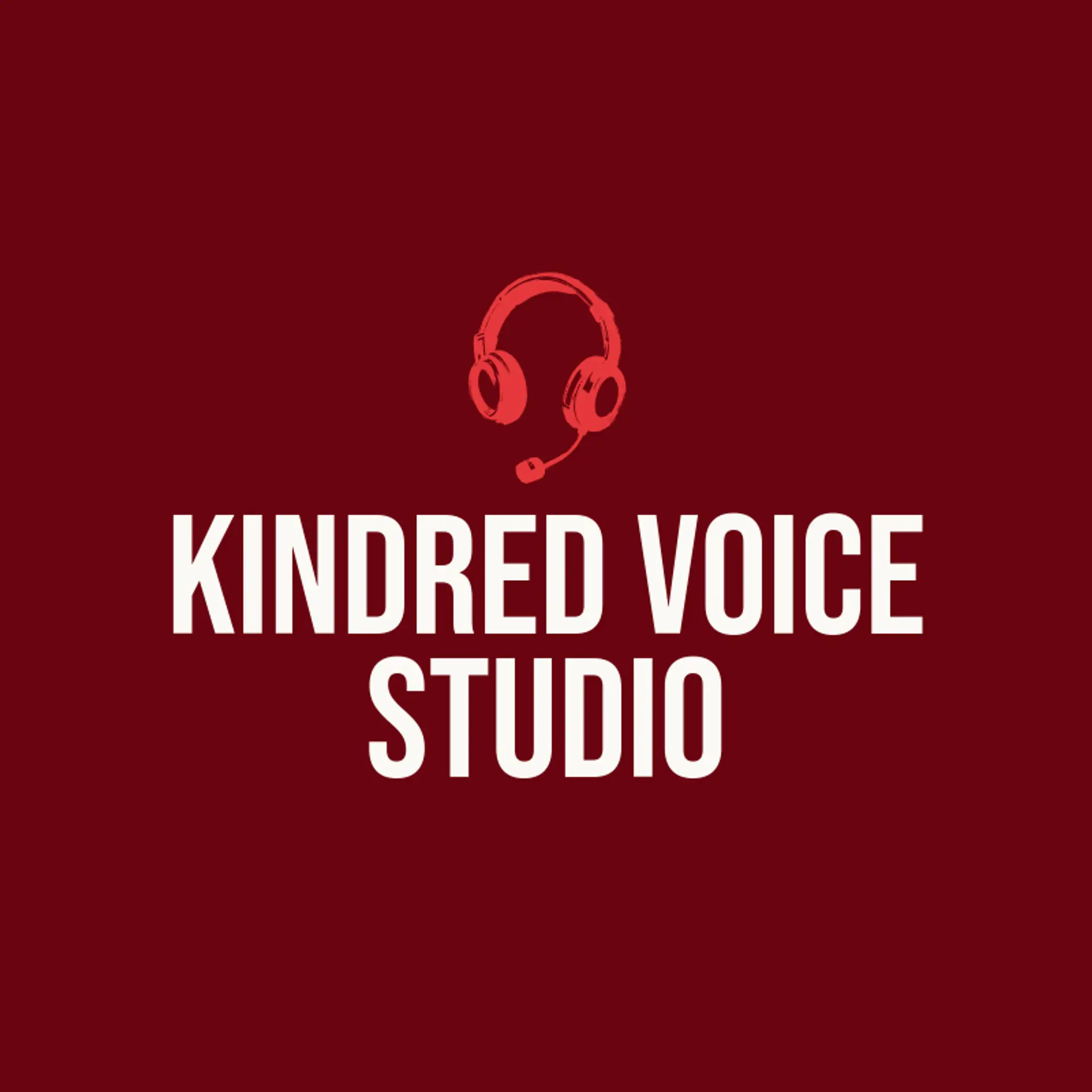 Kindred Voice Studio logo for microphone