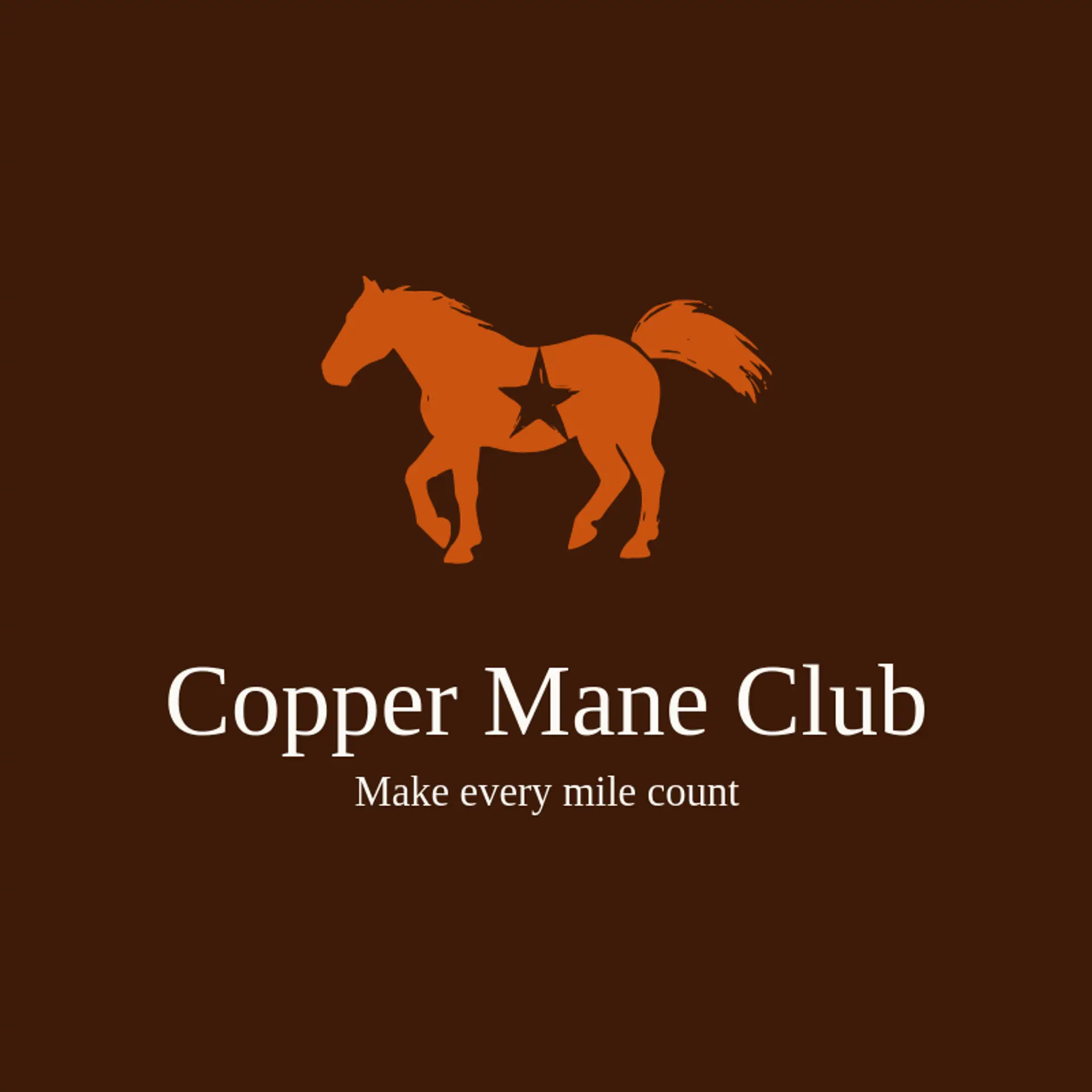Copper Mane Club logo for mustang