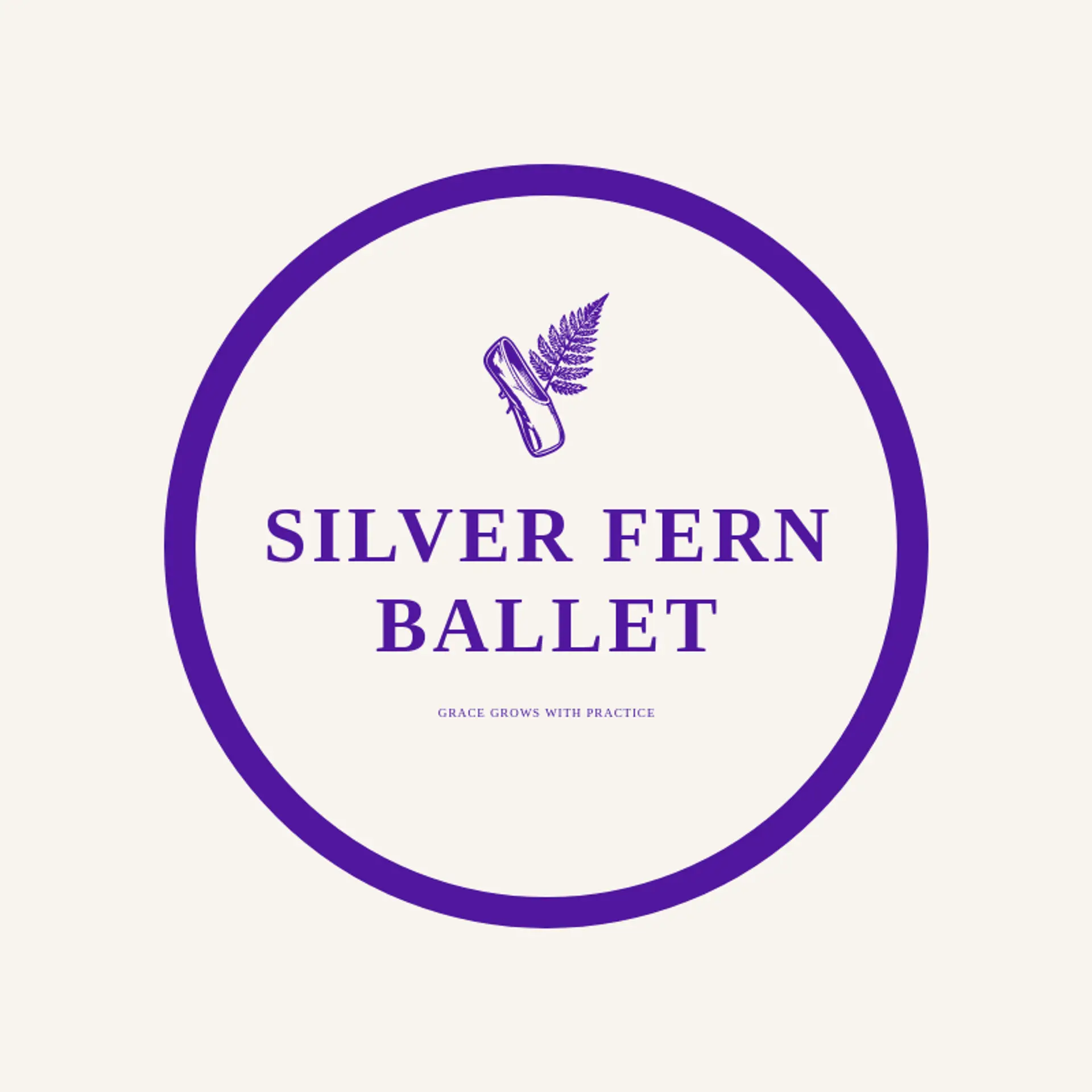 Silver Fern Ballet logo for dance studio