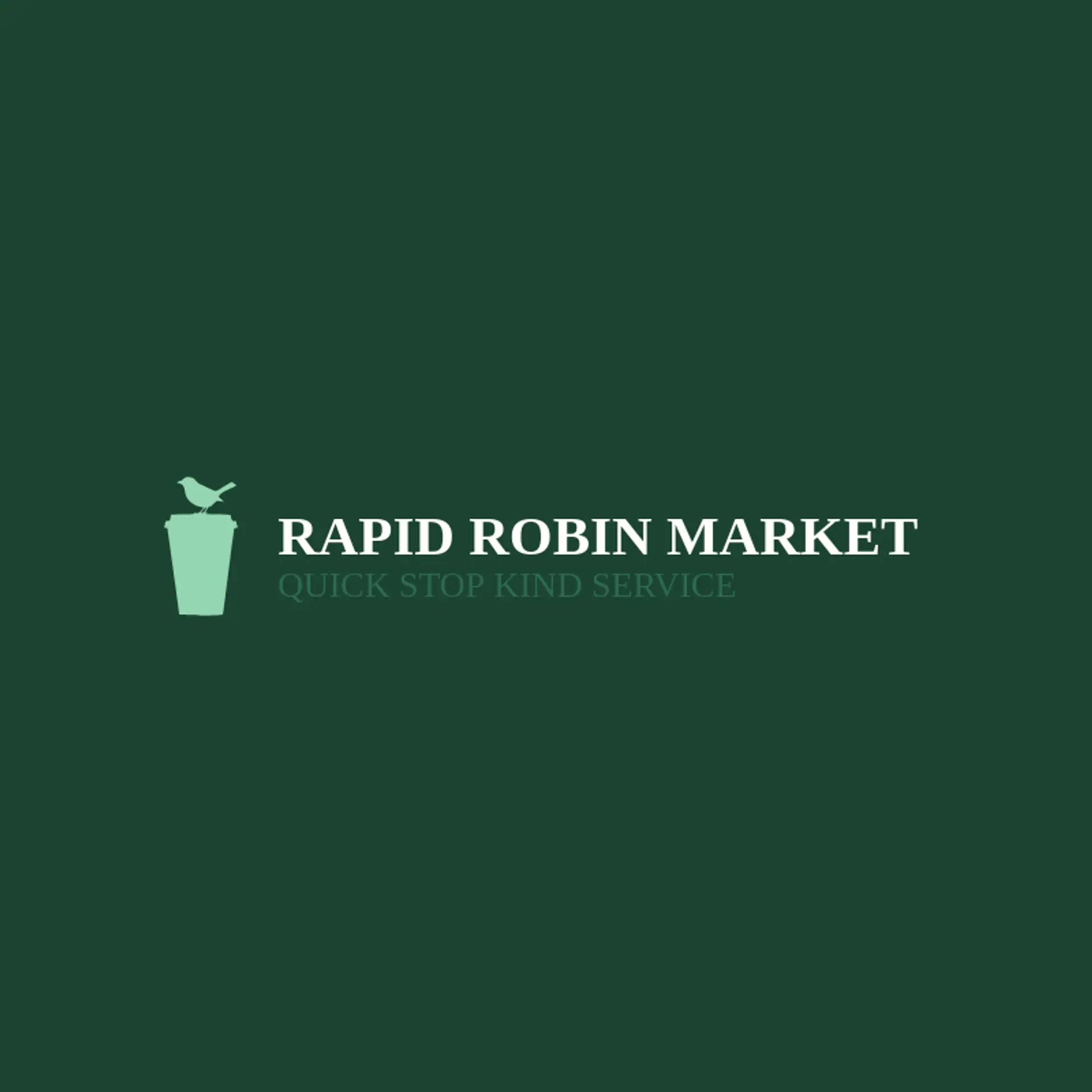 Rapid Robin Market logo for convenience store