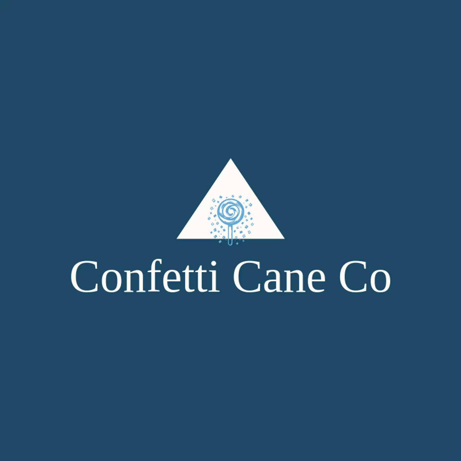 Confetti Cane Co logo for lollipop