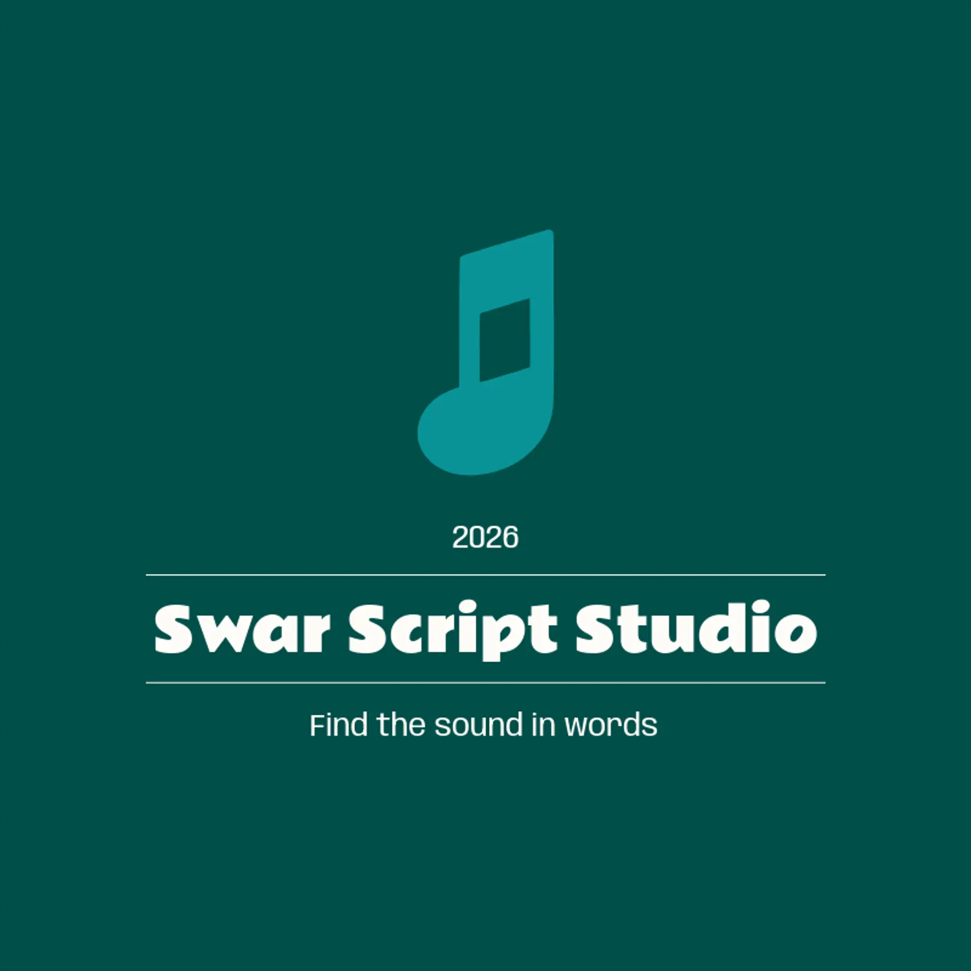 Swar Script Studio logo for hindi