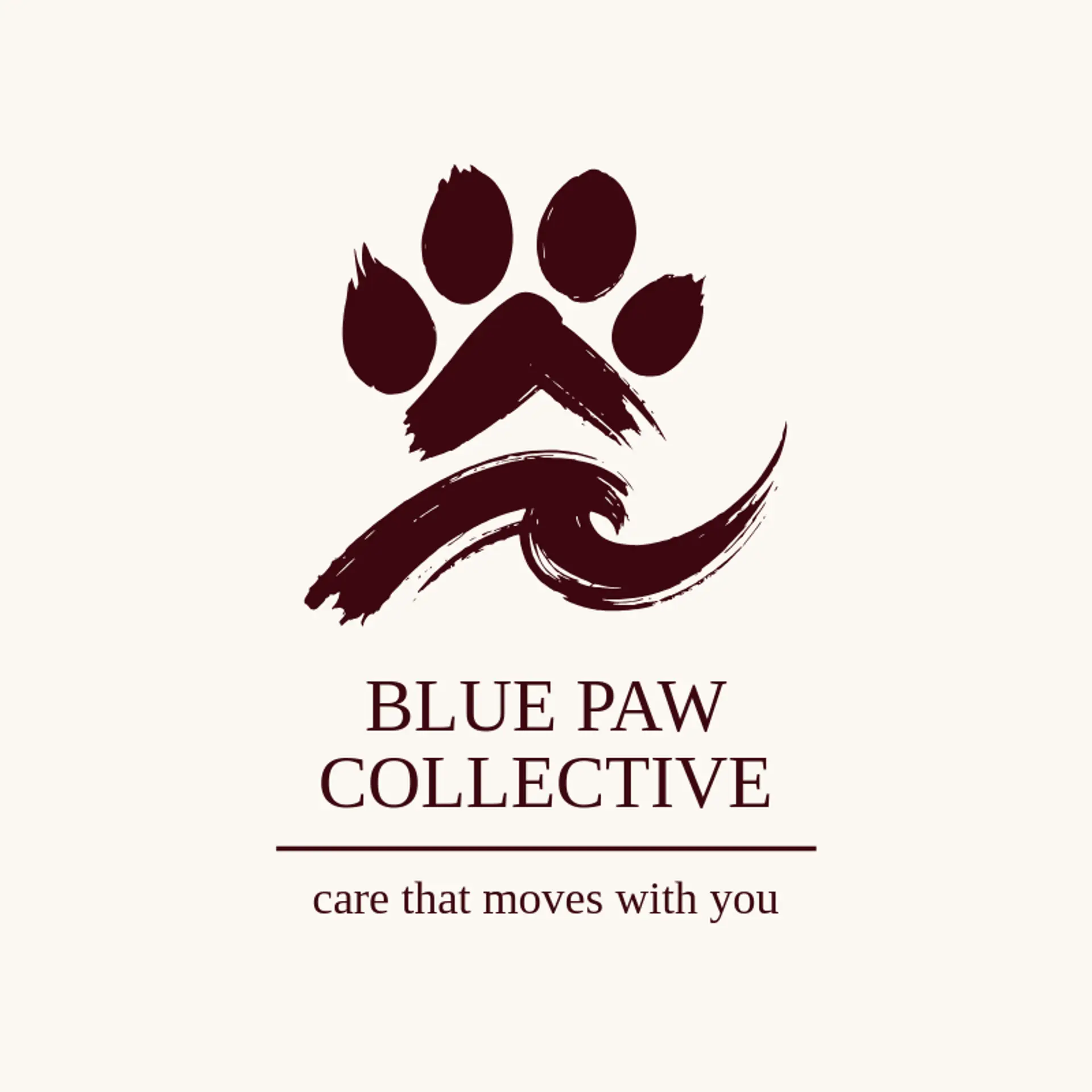Blue Paw Collective logo for paw print