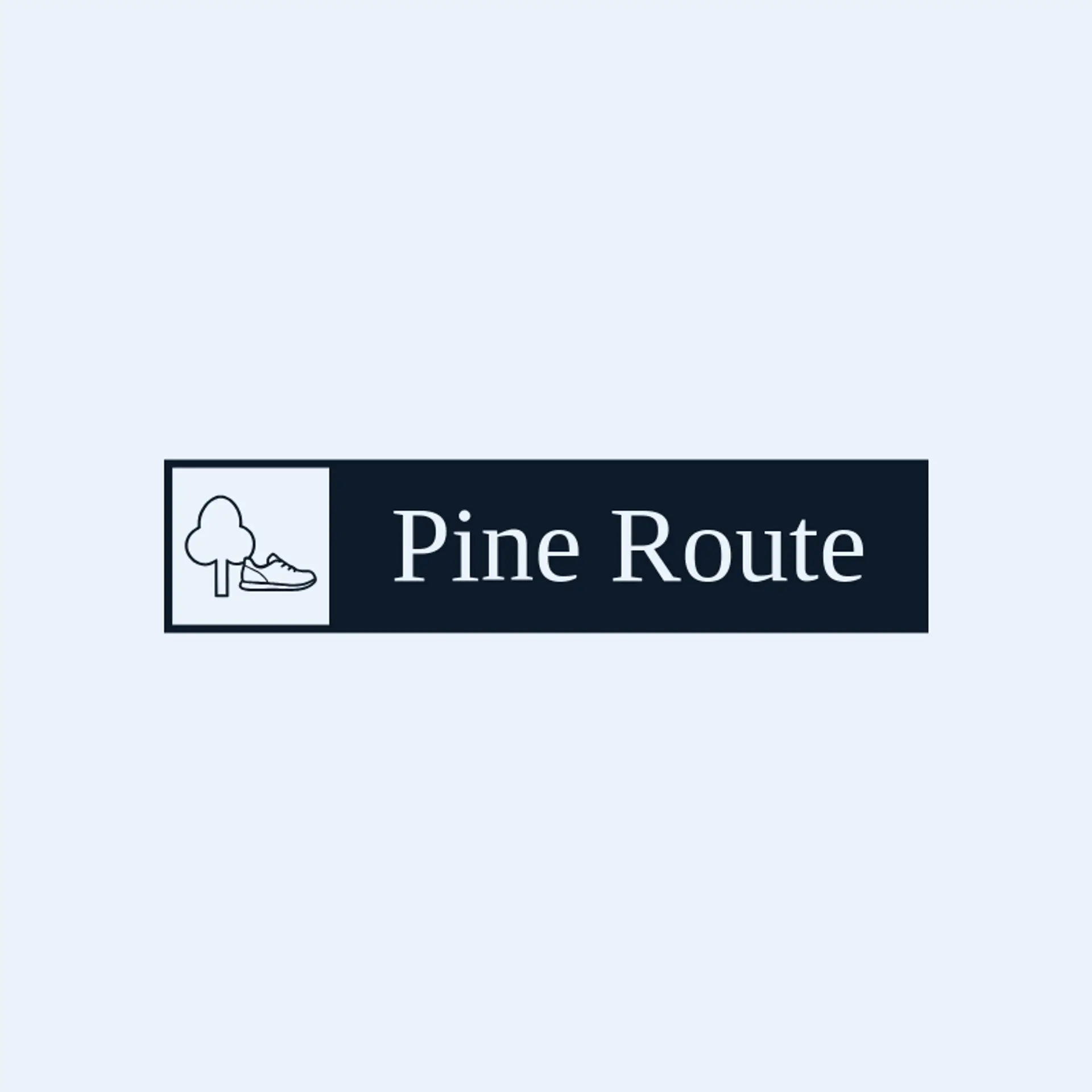 Pine Route logo for running