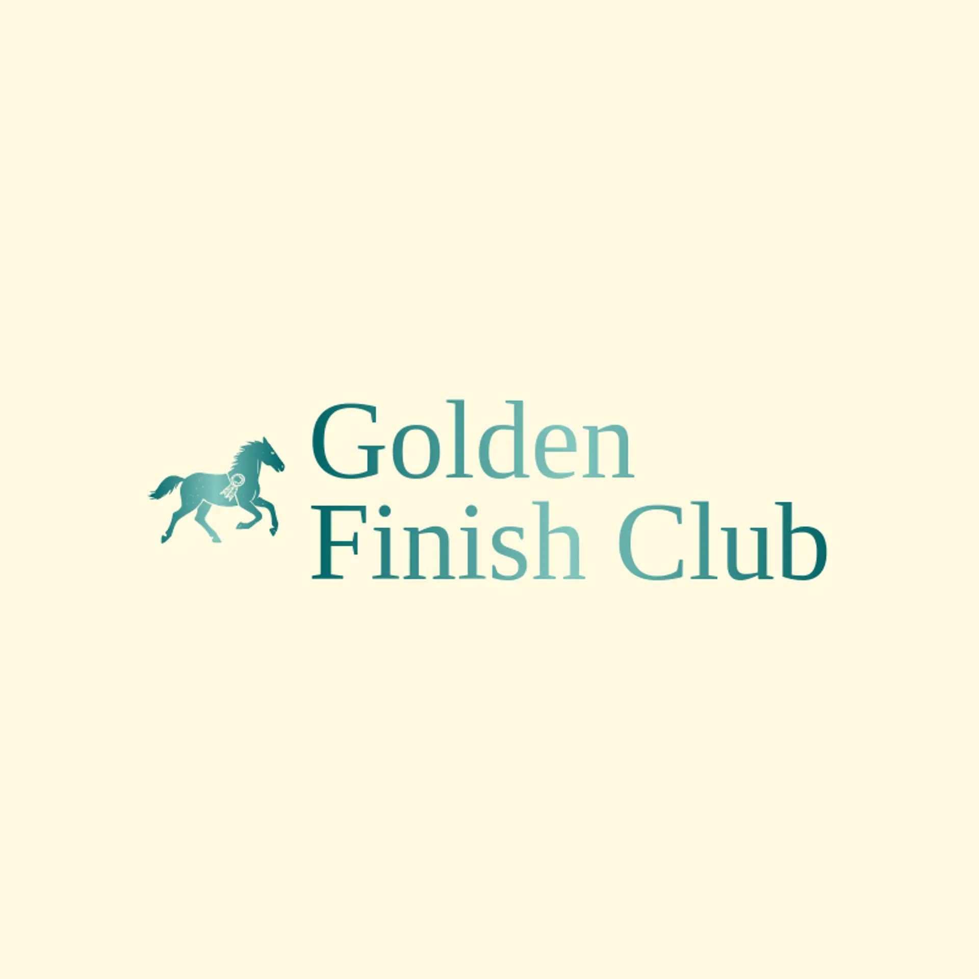 Golden Finish Club logo for horse racing