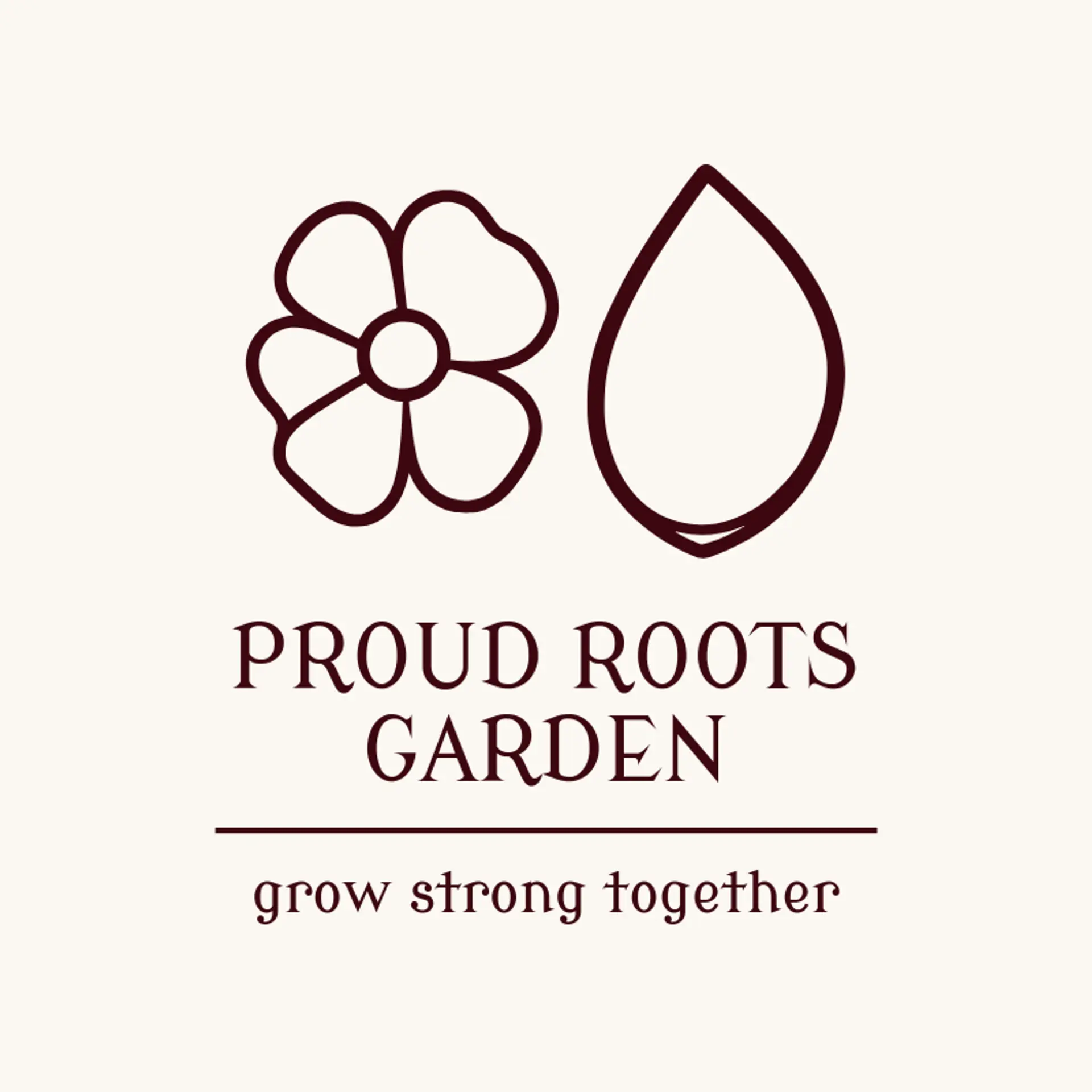 Proud Roots Garden logo for pride