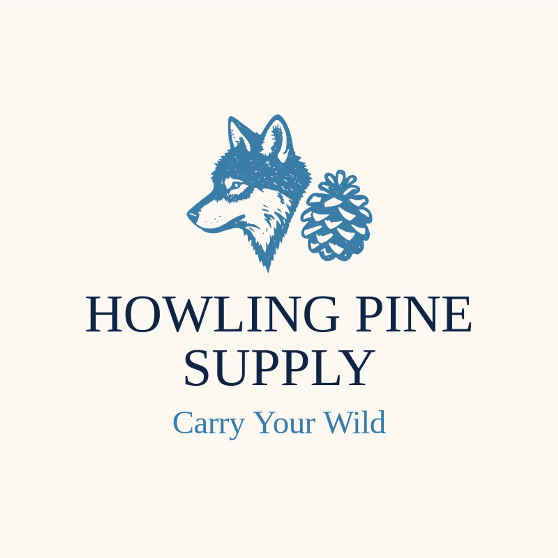 Howling Pine Supply logo for wolf head