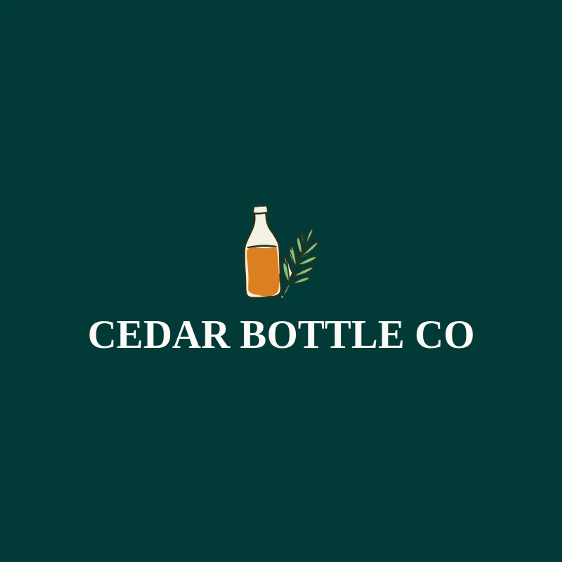 Cedar Bottle Co logo for drink