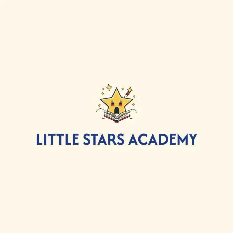 The daycare name Little Stars Academy as a branded logo with a color icon