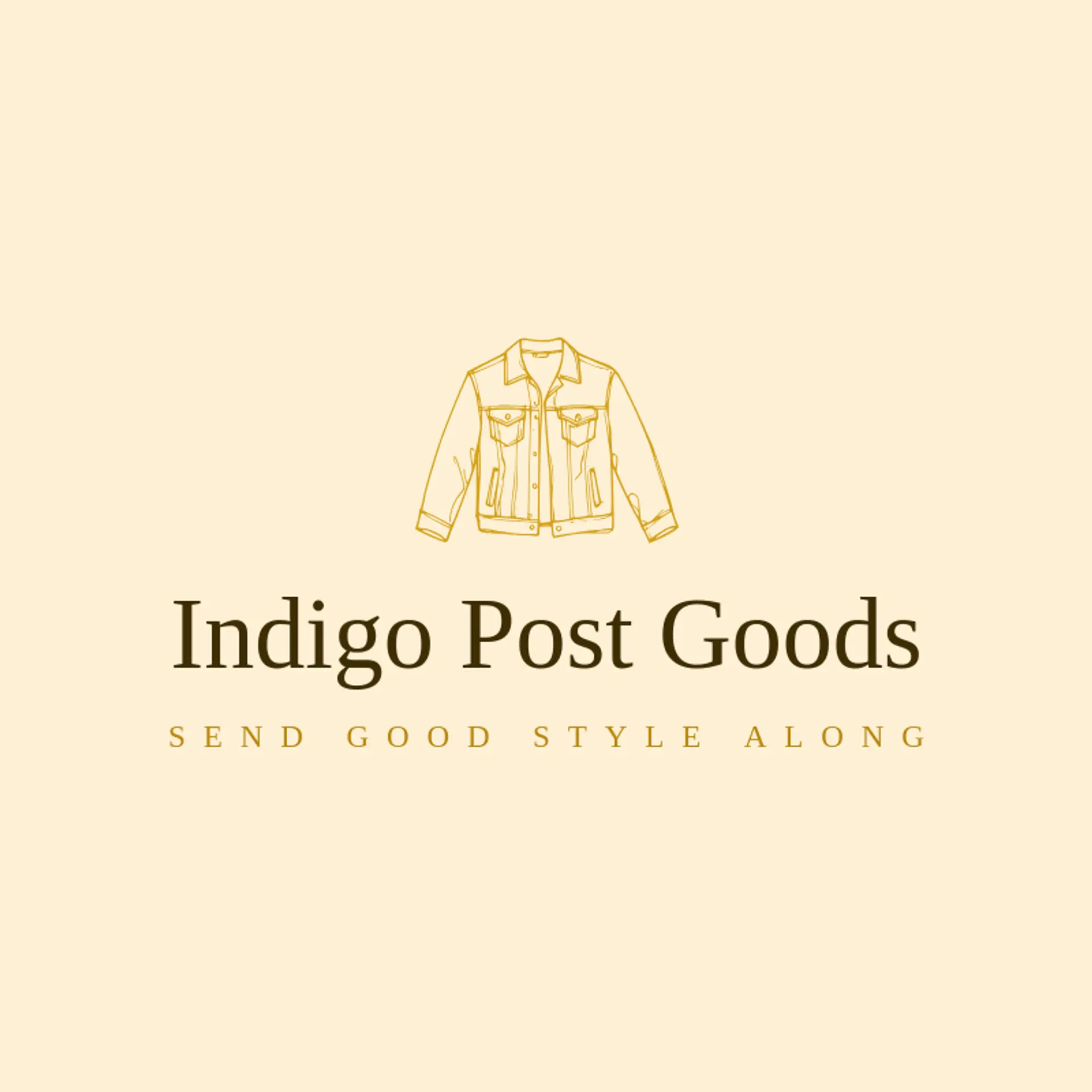 Indigo Post Goods logo for denim