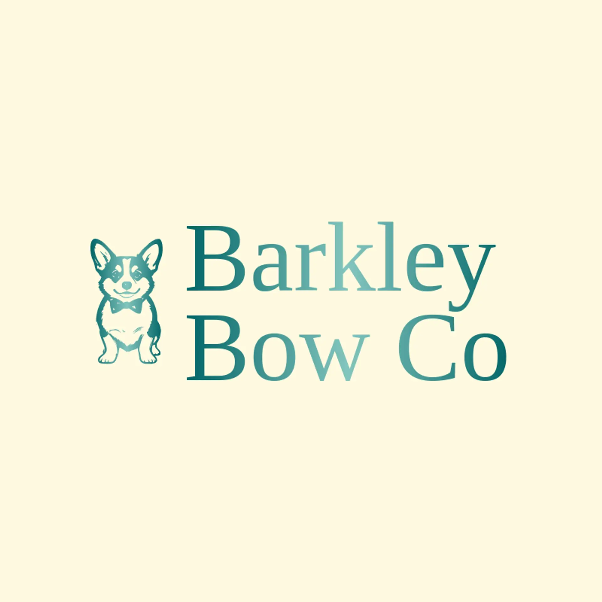 Barkley Bow Co logo for corgi
