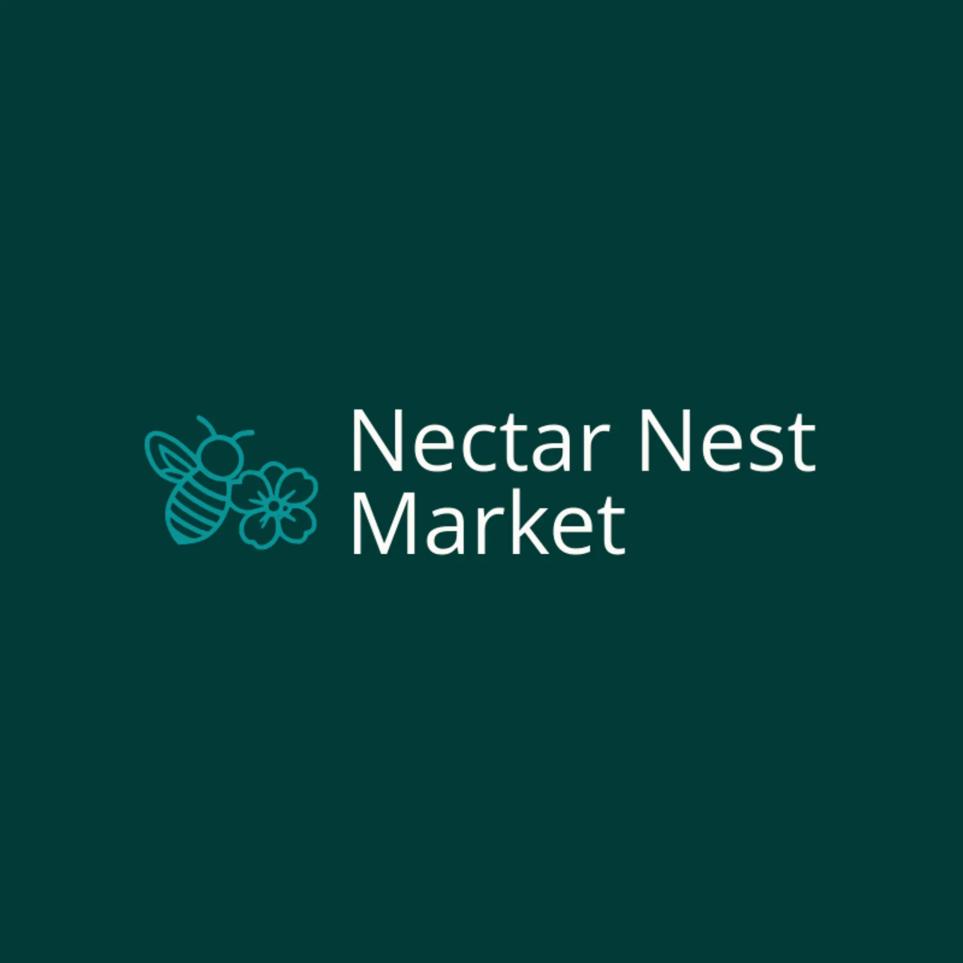 Nectar Nest Market logo for honey bee