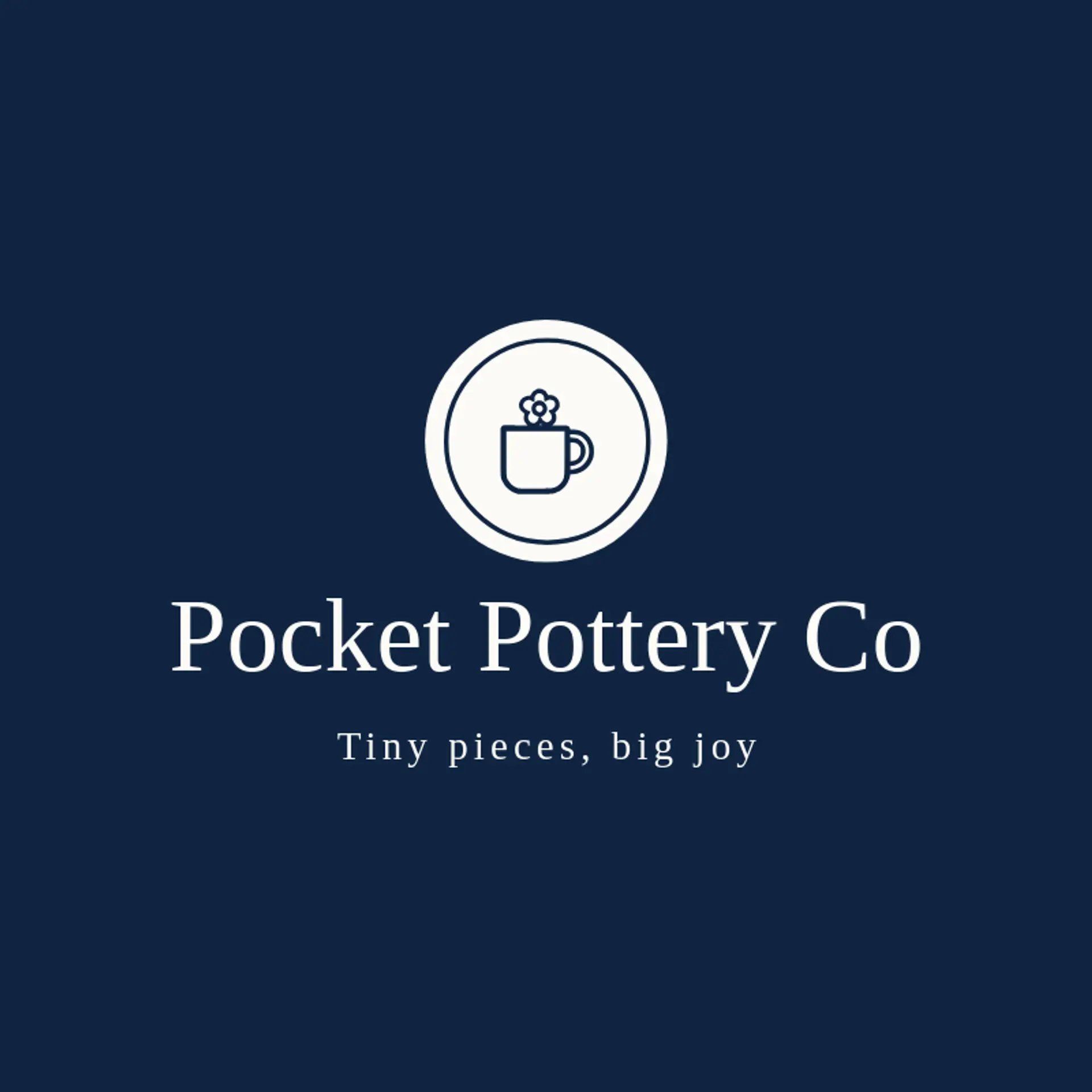 Pocket Pottery Co logo for handmade