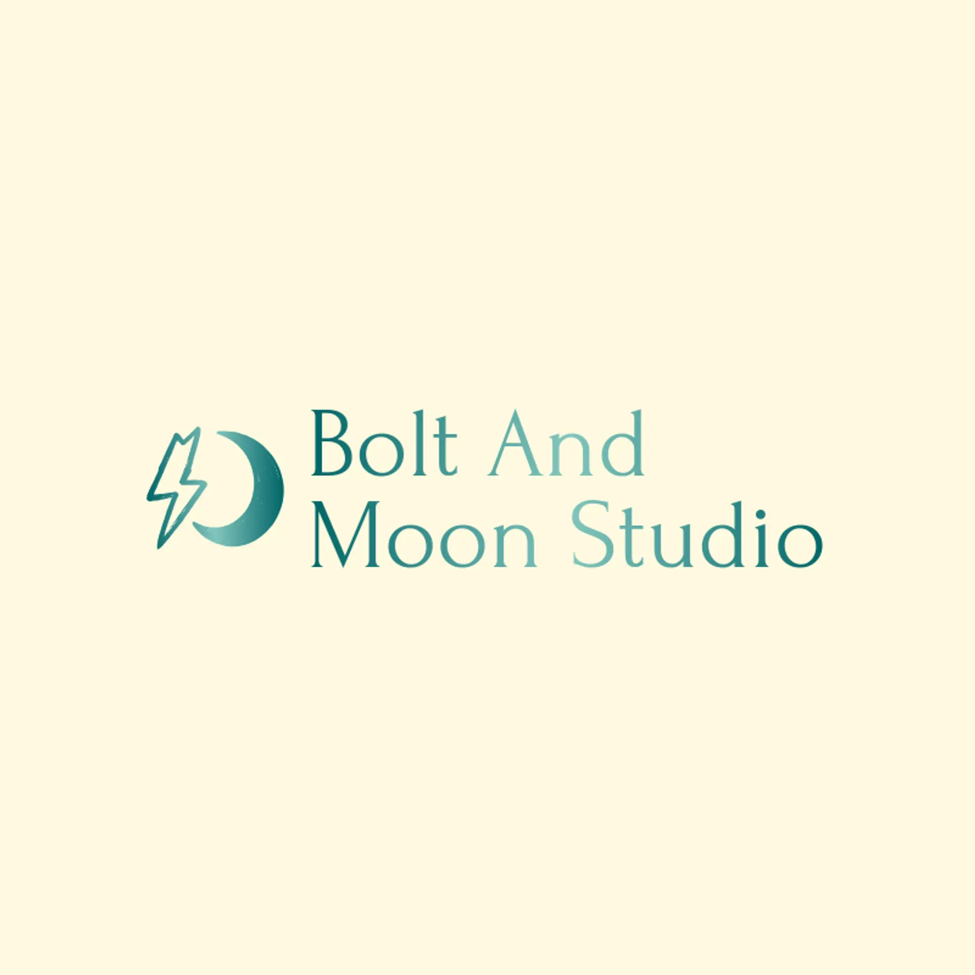 Bolt and Moon Studio logo for negative space