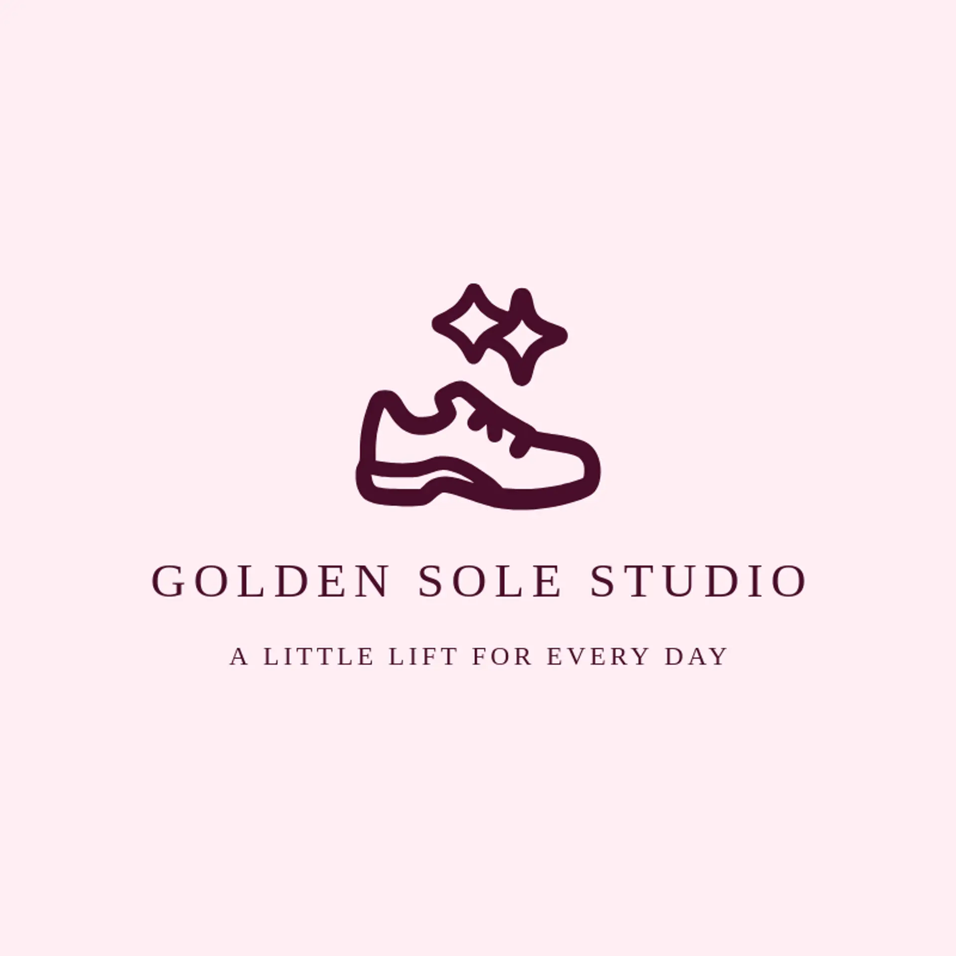 Golden Sole Studio logo for shoe store