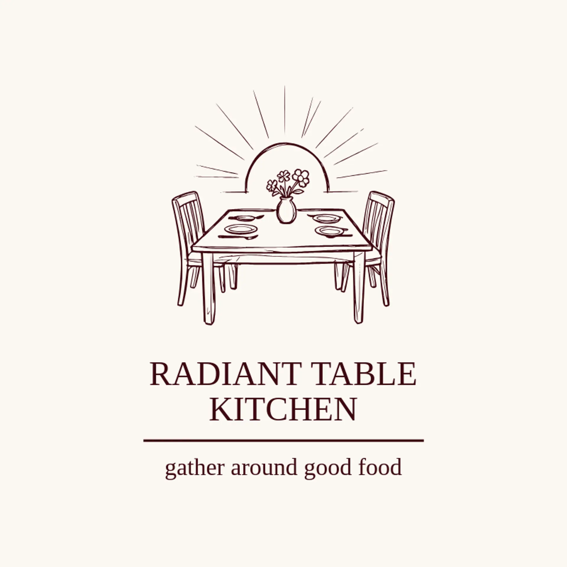 Radiant Table Kitchen logo for sunshine
