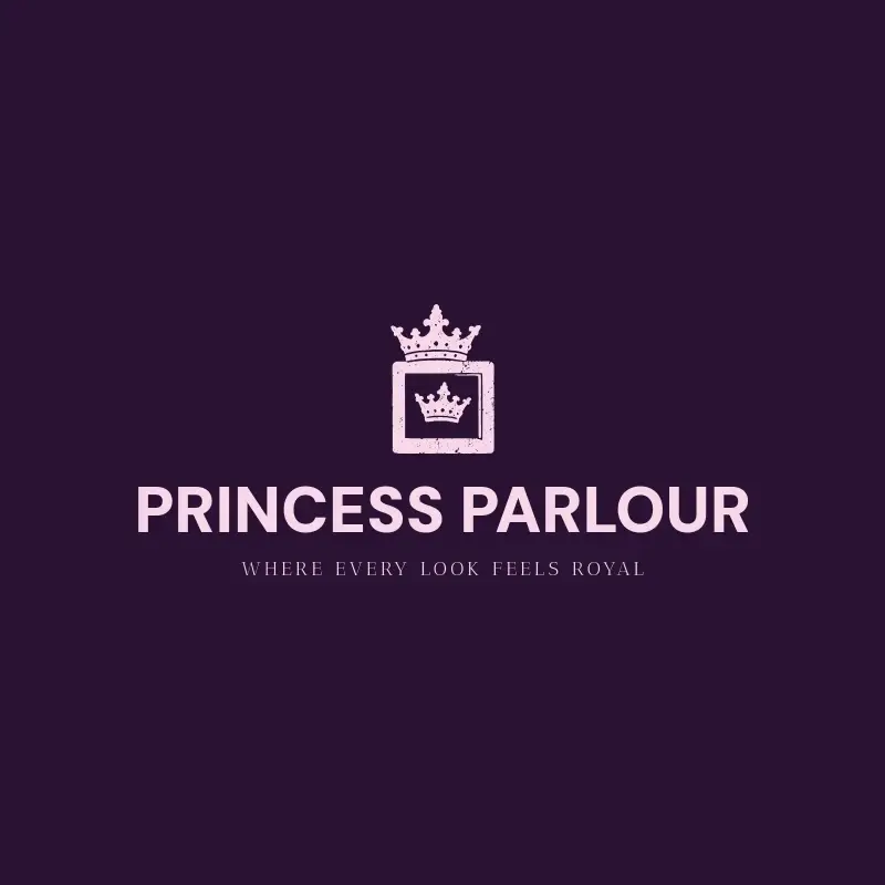 The beauty business name Princess Parlour as a branded logo with a single color icon