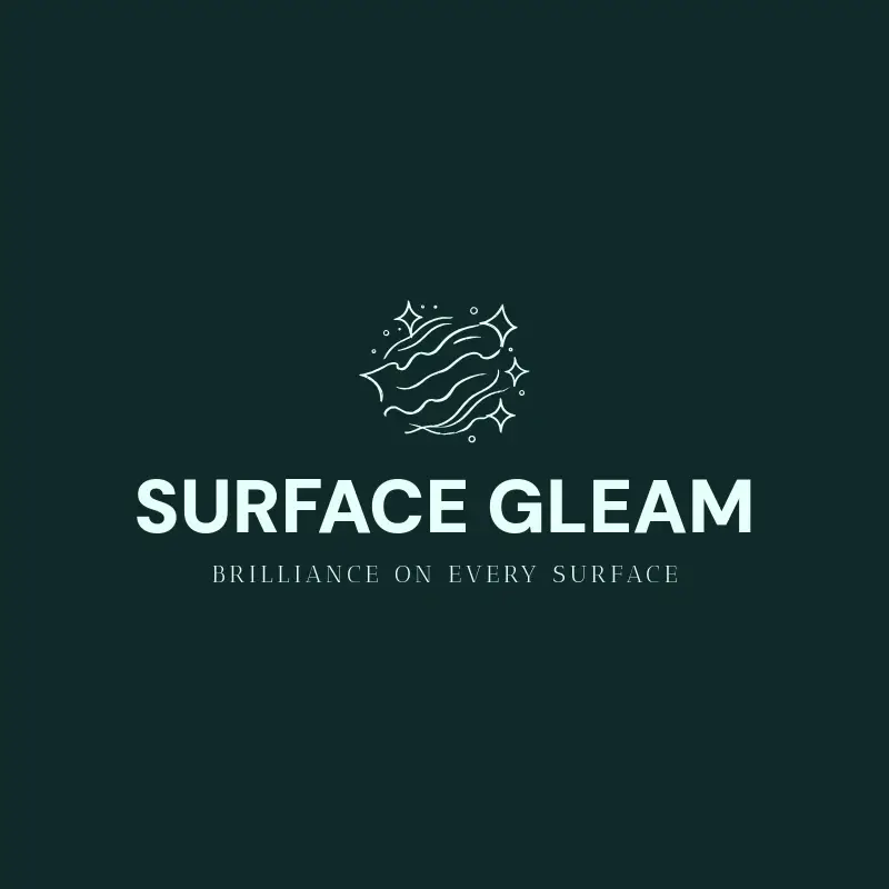 The pressure washing name Surface Gleam as a branded logo with a single color icon