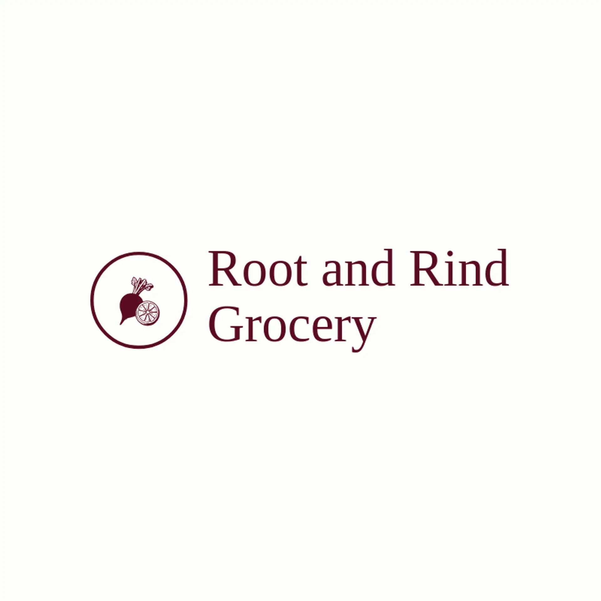 Root and Rind Grocery logo for grocery