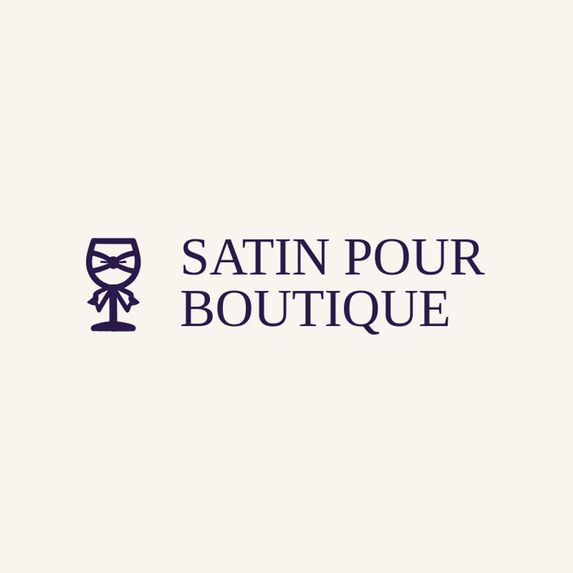 Satin Pour Boutique logo for wine glass