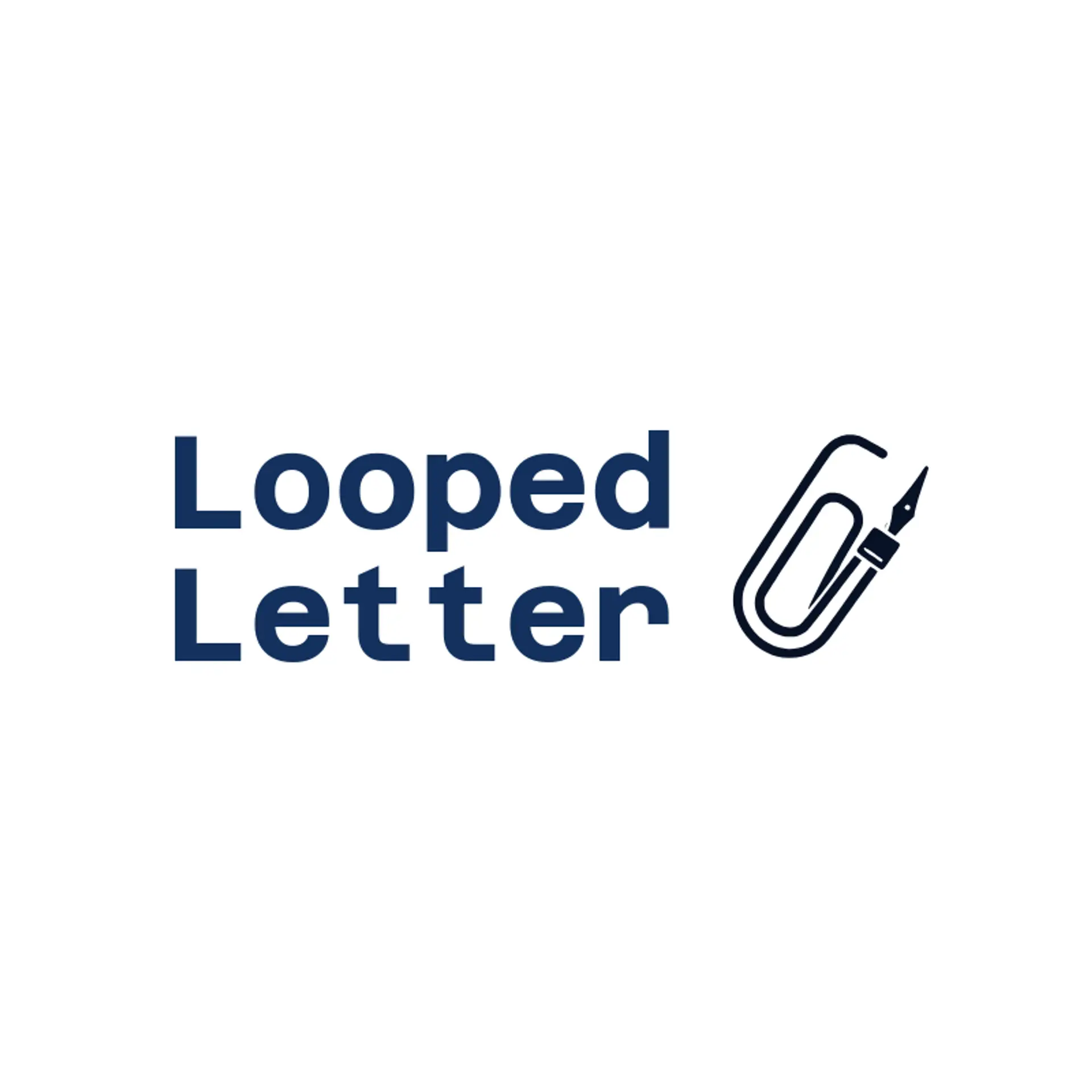 Looped Letter logo for pen