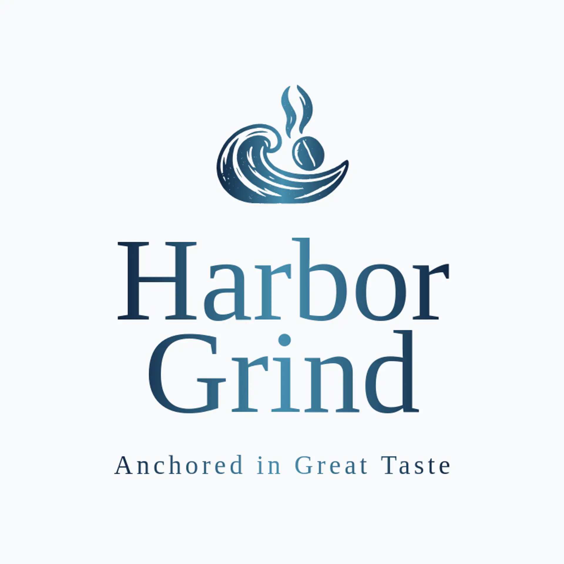 Harbor Grind logo for coffee bean