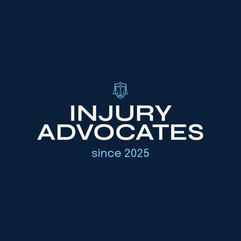 The law firm name Injury Advocates as a branded logo with a single color icon