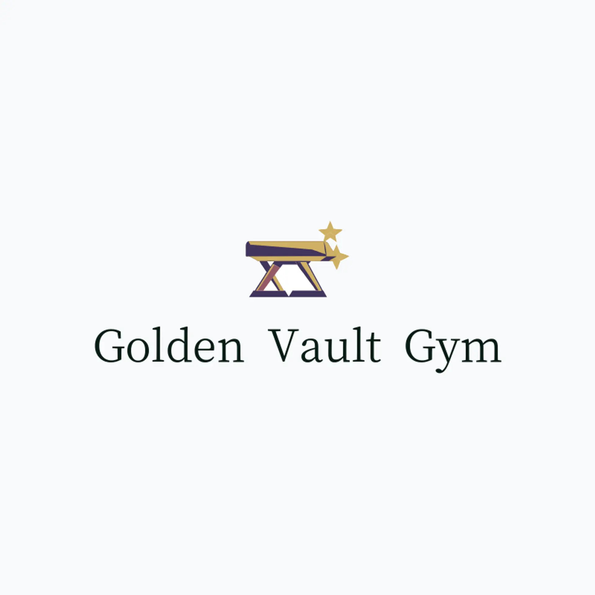 Golden Vault Gym logo for gymnastics