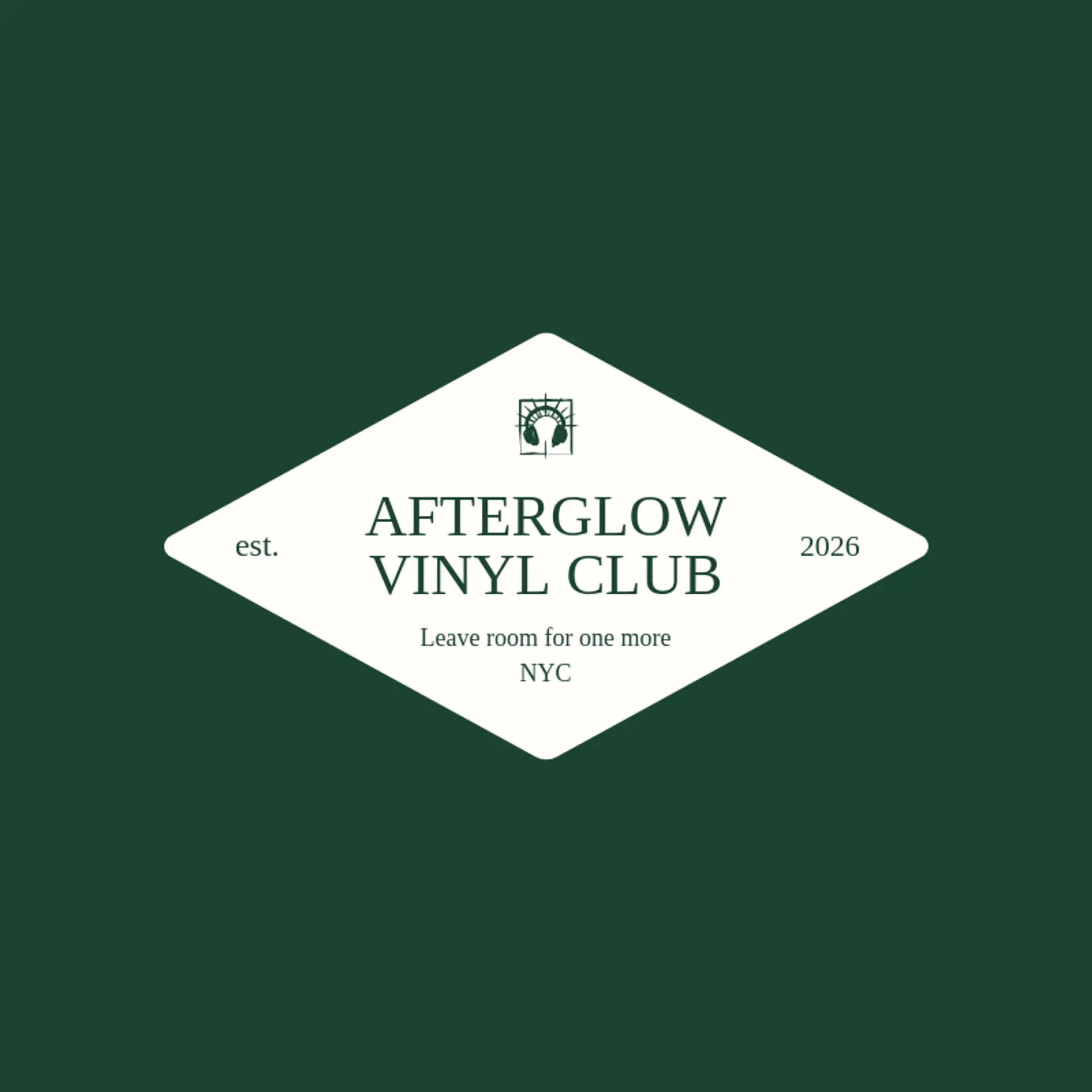 Afterglow Vinyl Club logo for vinyl