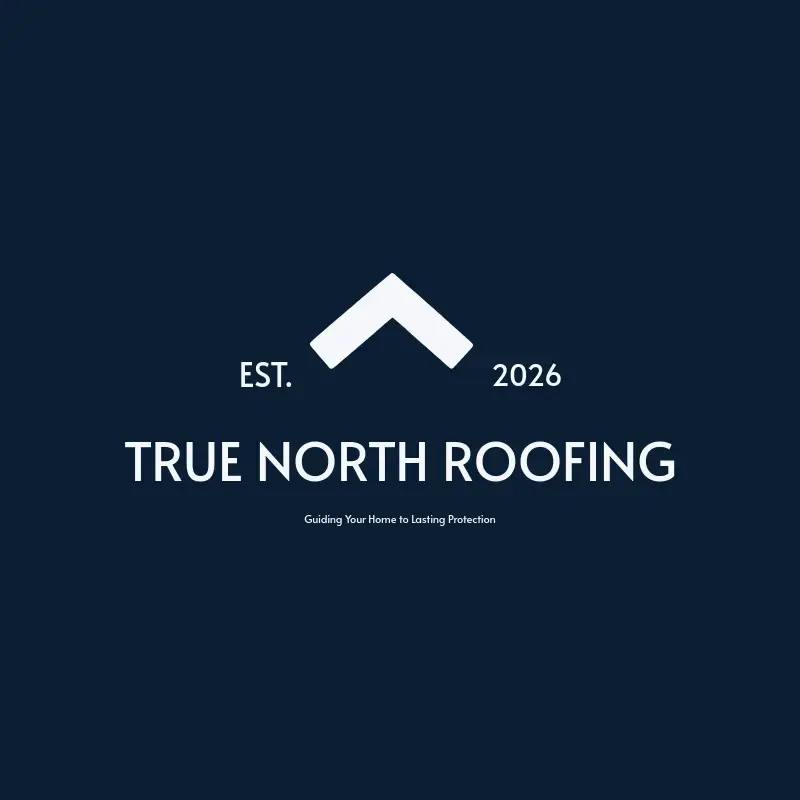 The roofing name True North Roofing as a branded logo with a single color icon