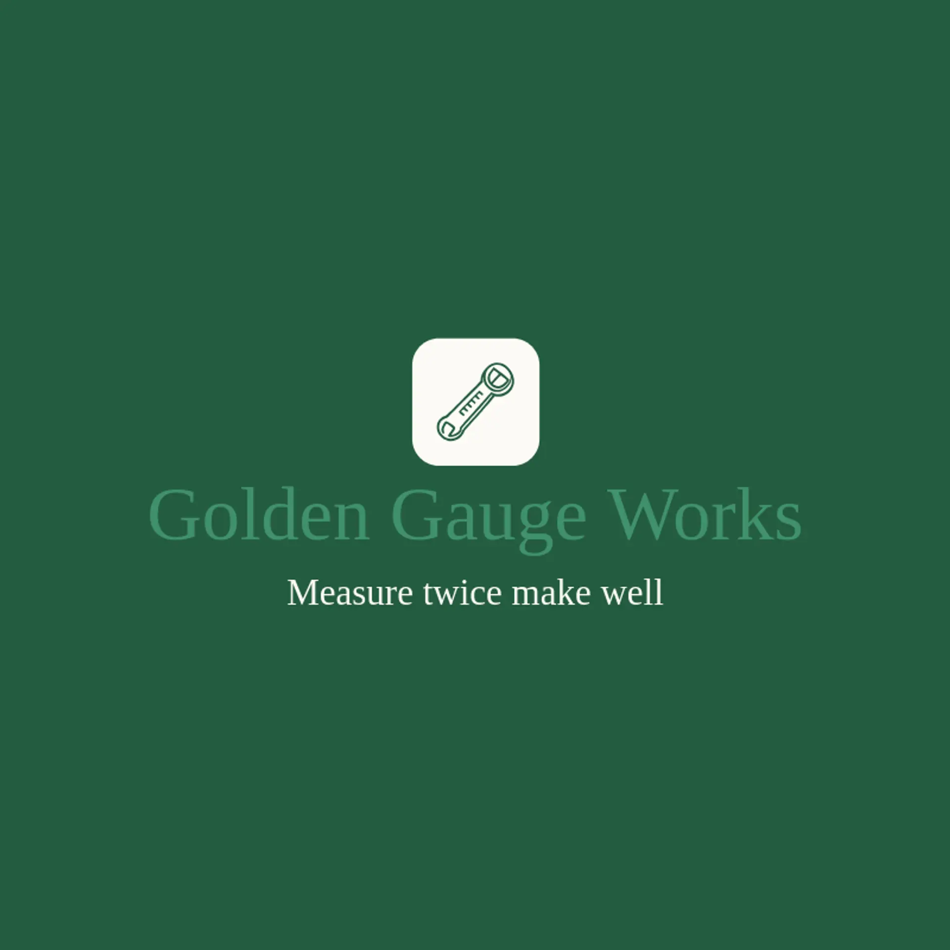 Golden Gauge Works logo for fabrication